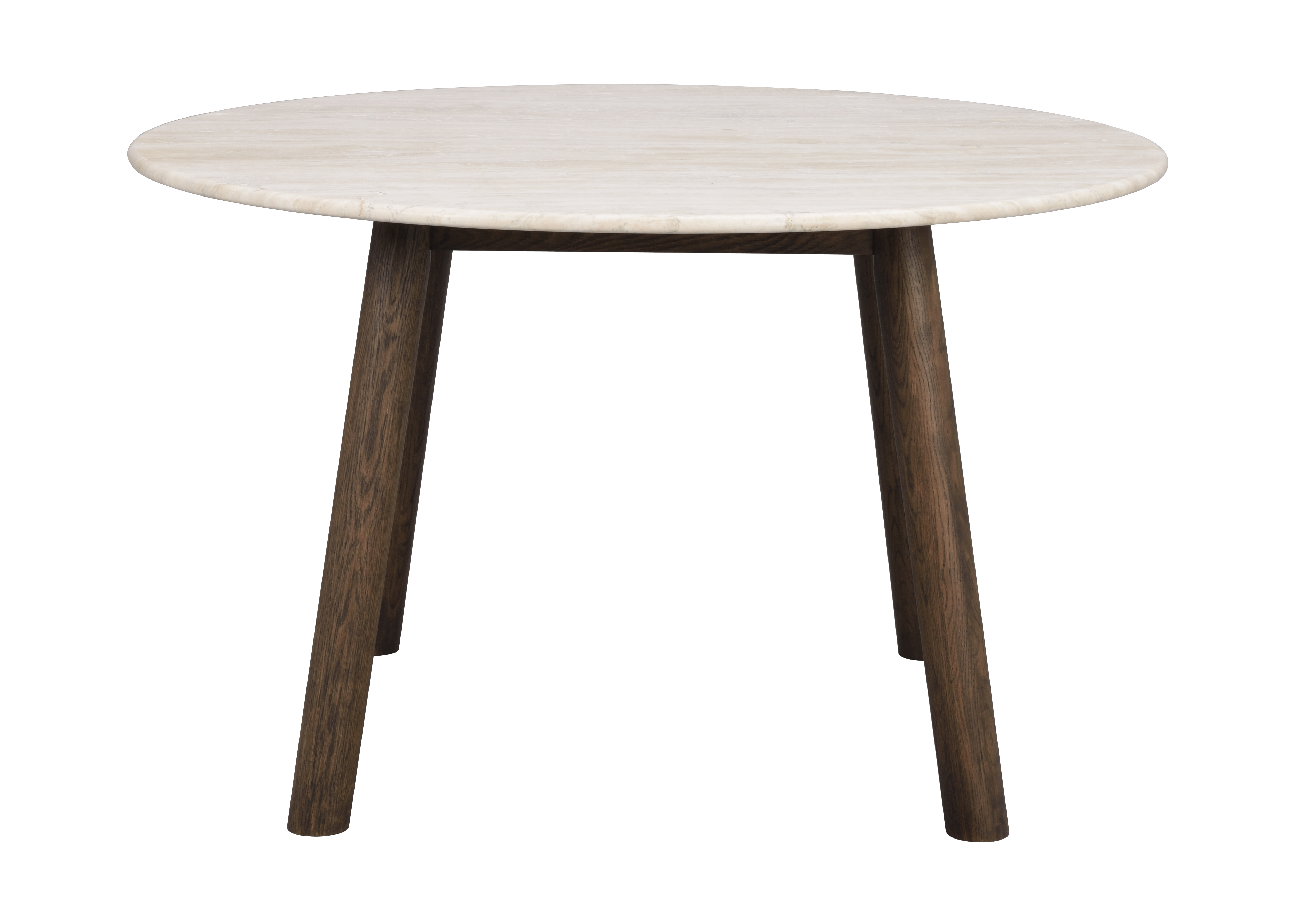 Rowico Home - Taransay Esstisch Beige Travertin/Braune Eiche Ø125