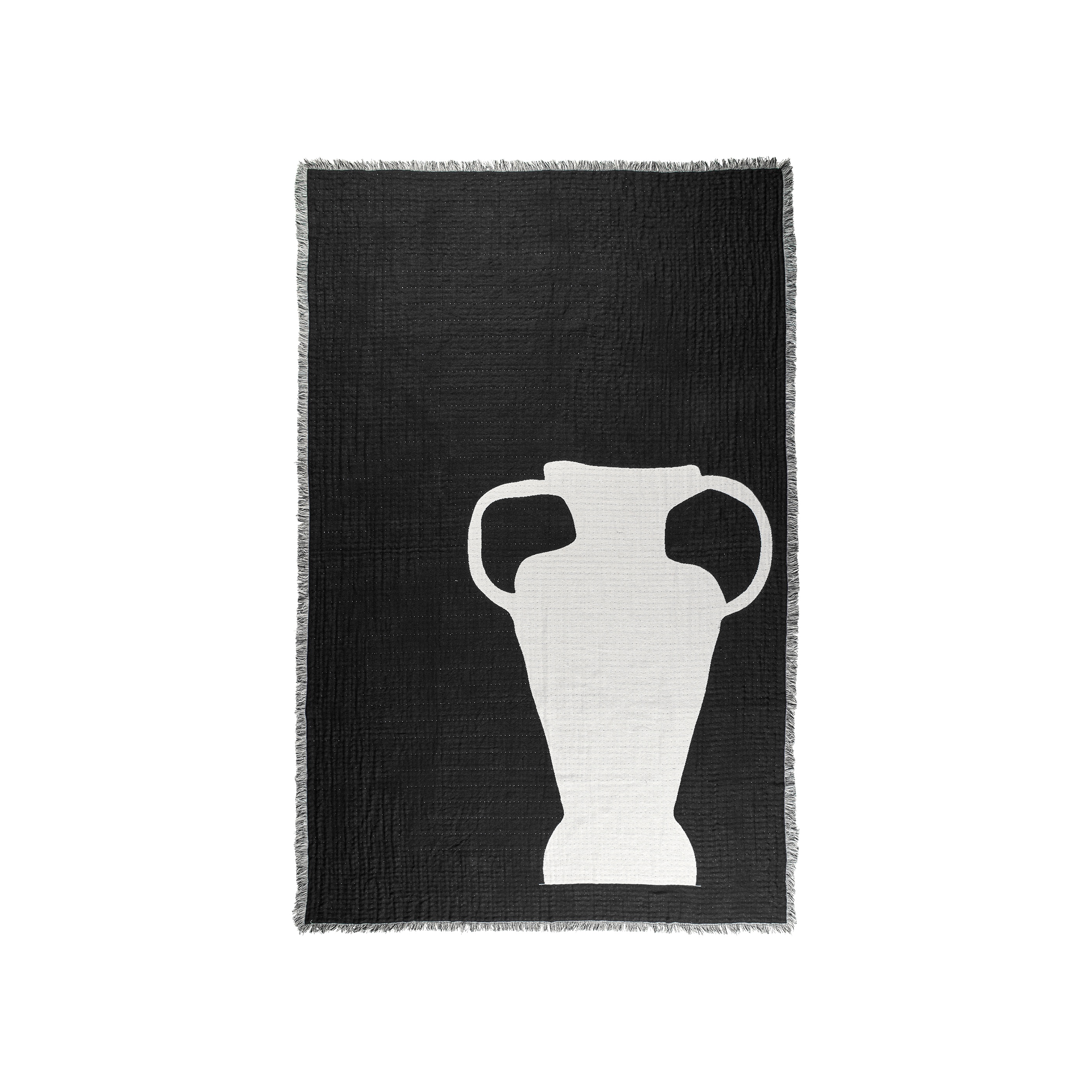 Broste Copenhagen Eva Torkkupeitto Castle Beige/Musta 130x180