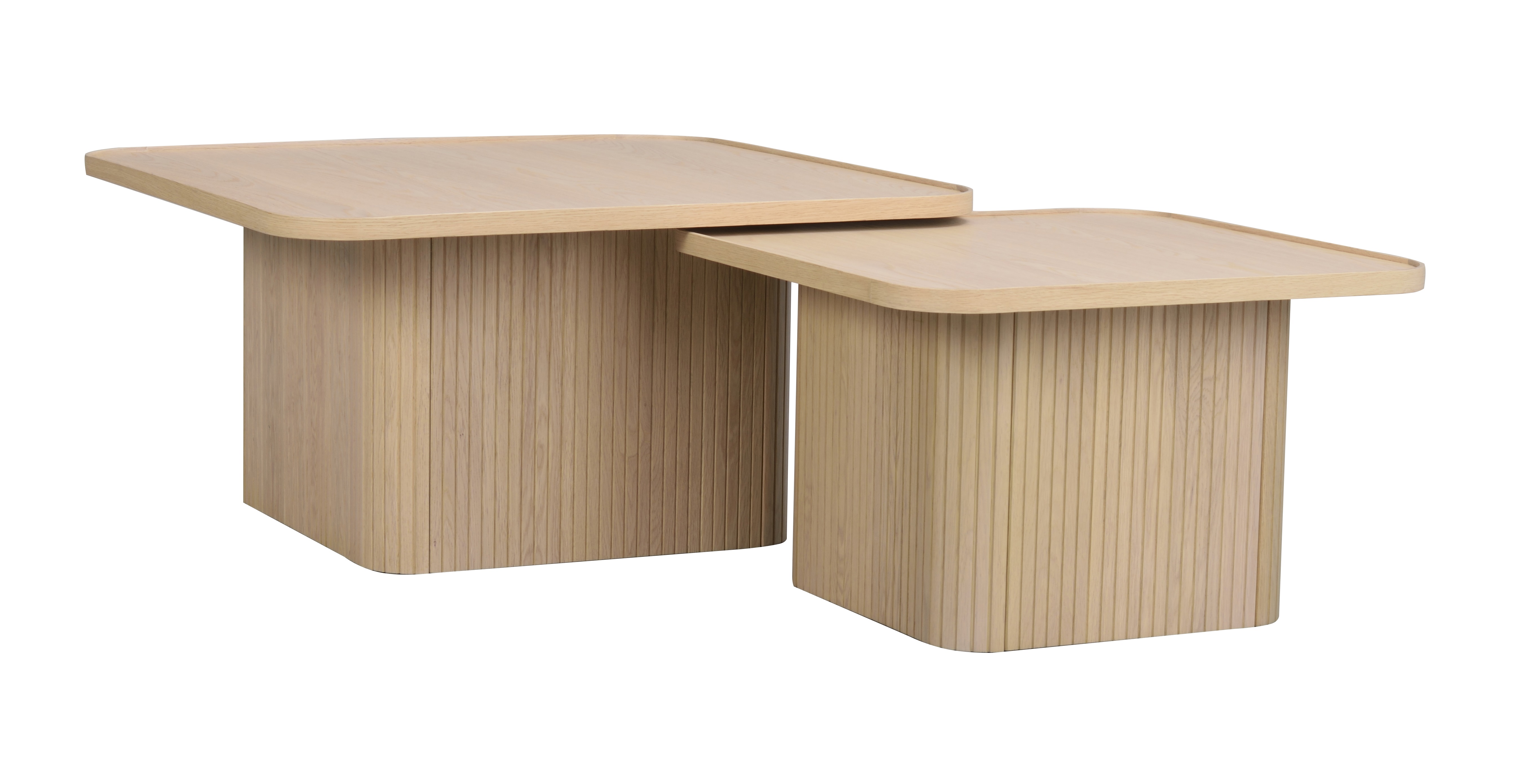 Rowico Home Sullivan Couchtisch Weiß pigmentierte Eiche 80x80cm