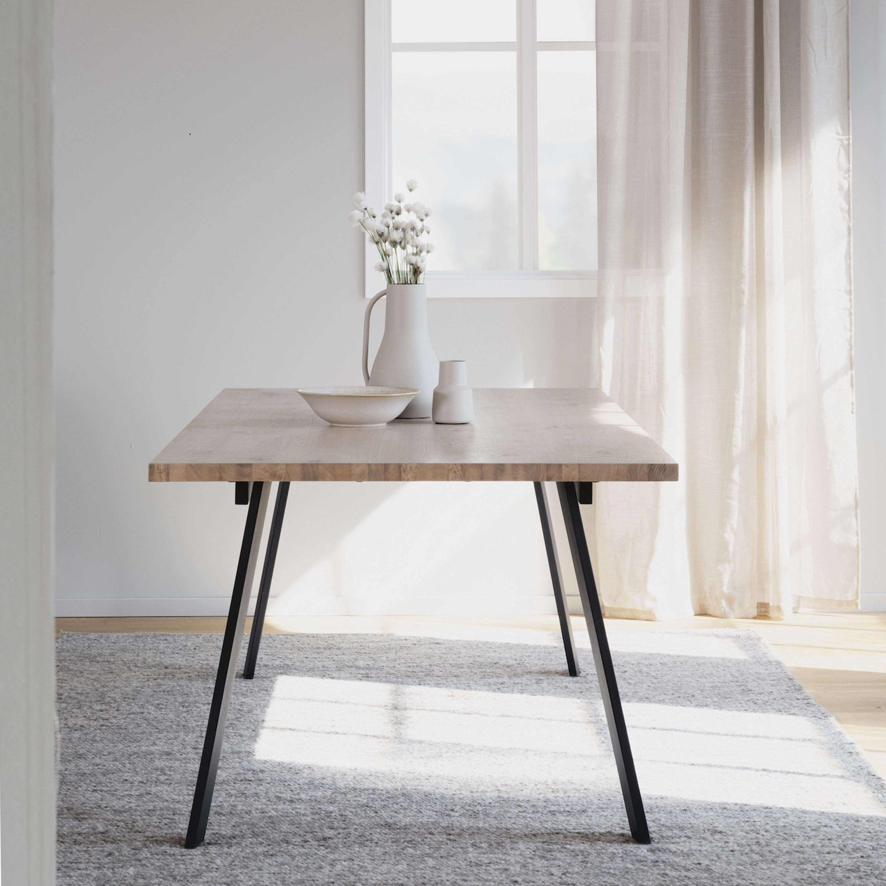 Rowico Home Winnipeg Matbord Vitpigmenterad Ek 200cm