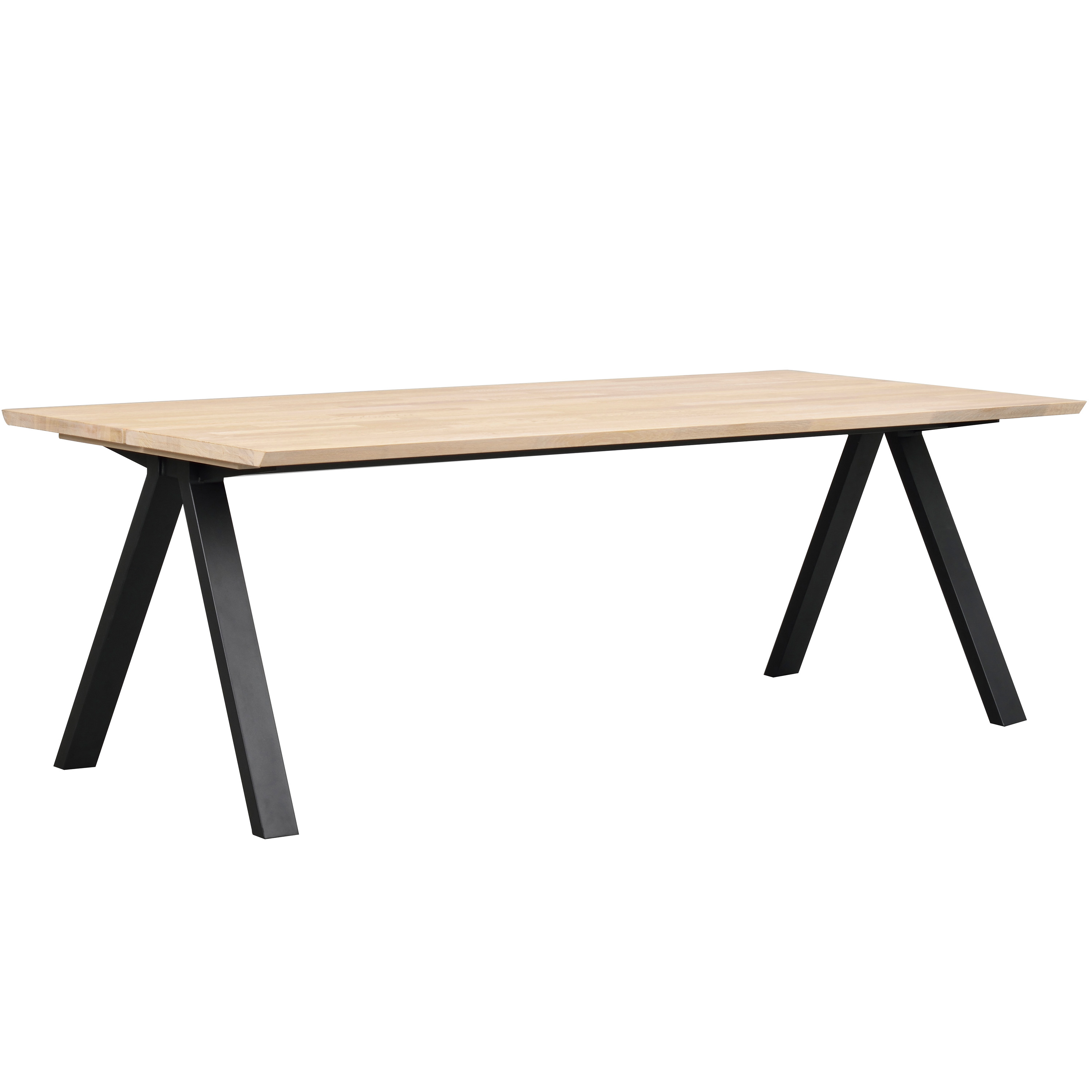 Carradale Matbord Vitpigmenterad/Svart 220cm