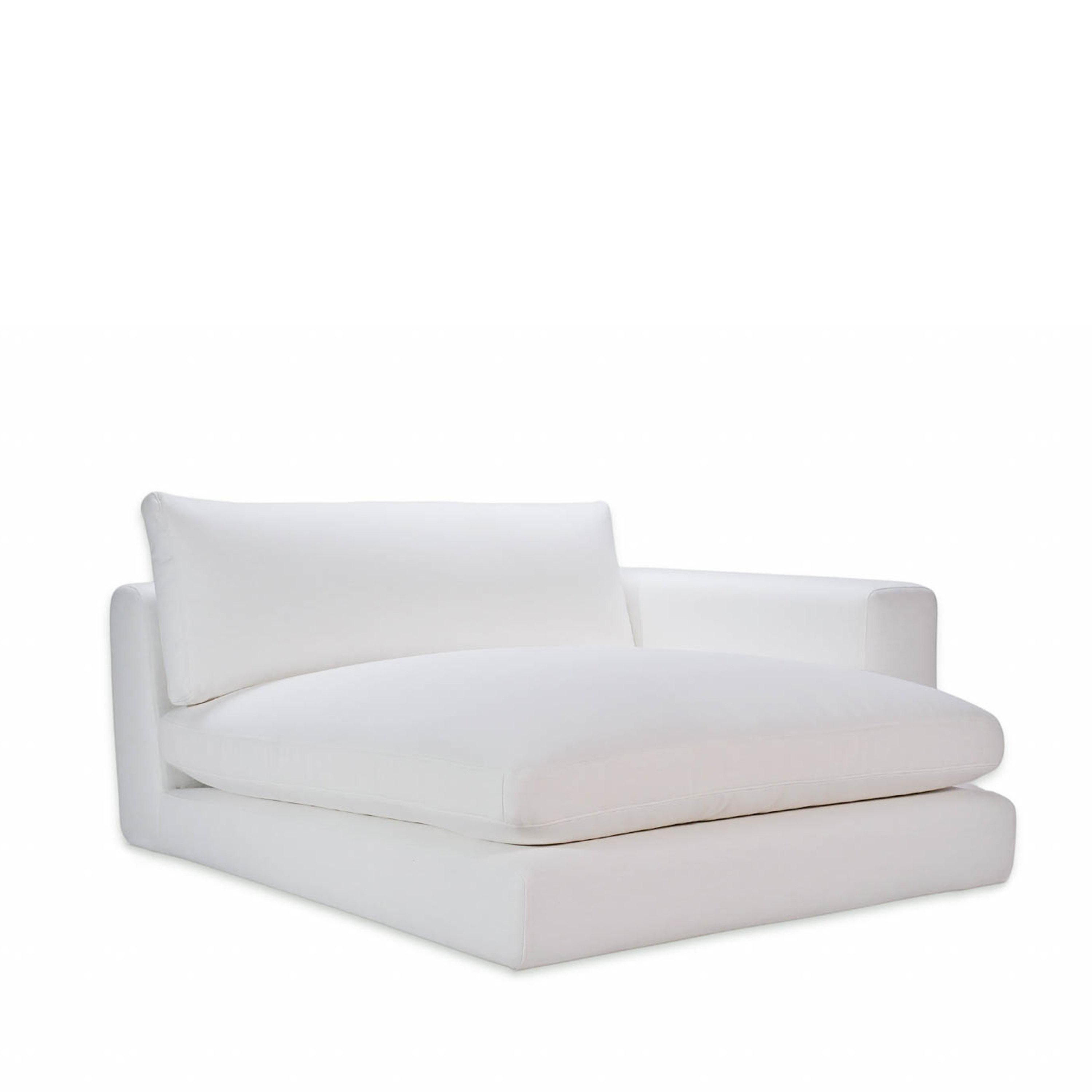 Capri 1.5-sits Divanmodul Höger Armstöd White 142x155
