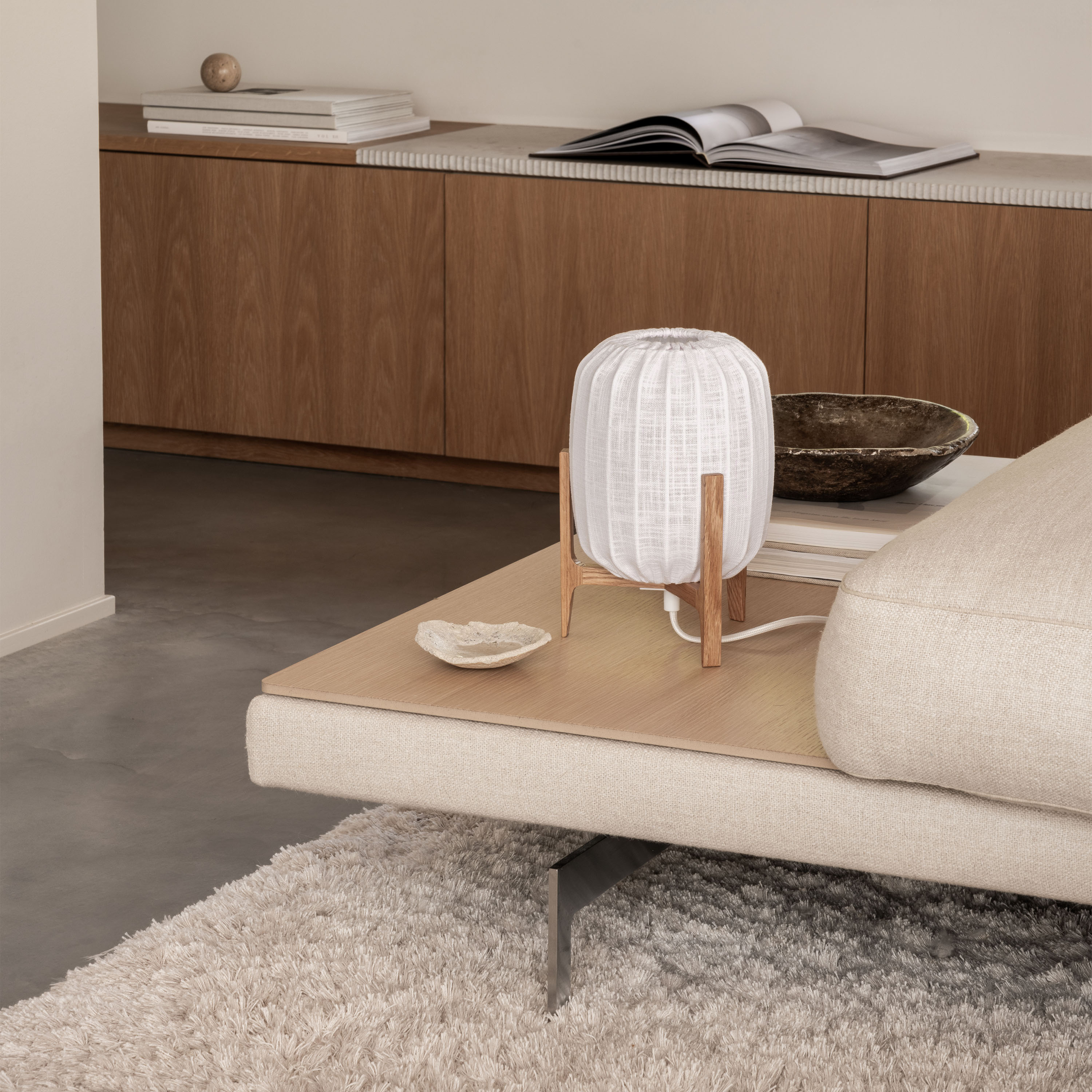 Watt &amp; Veke Prisma Tischleuchte Oak/White 24cm