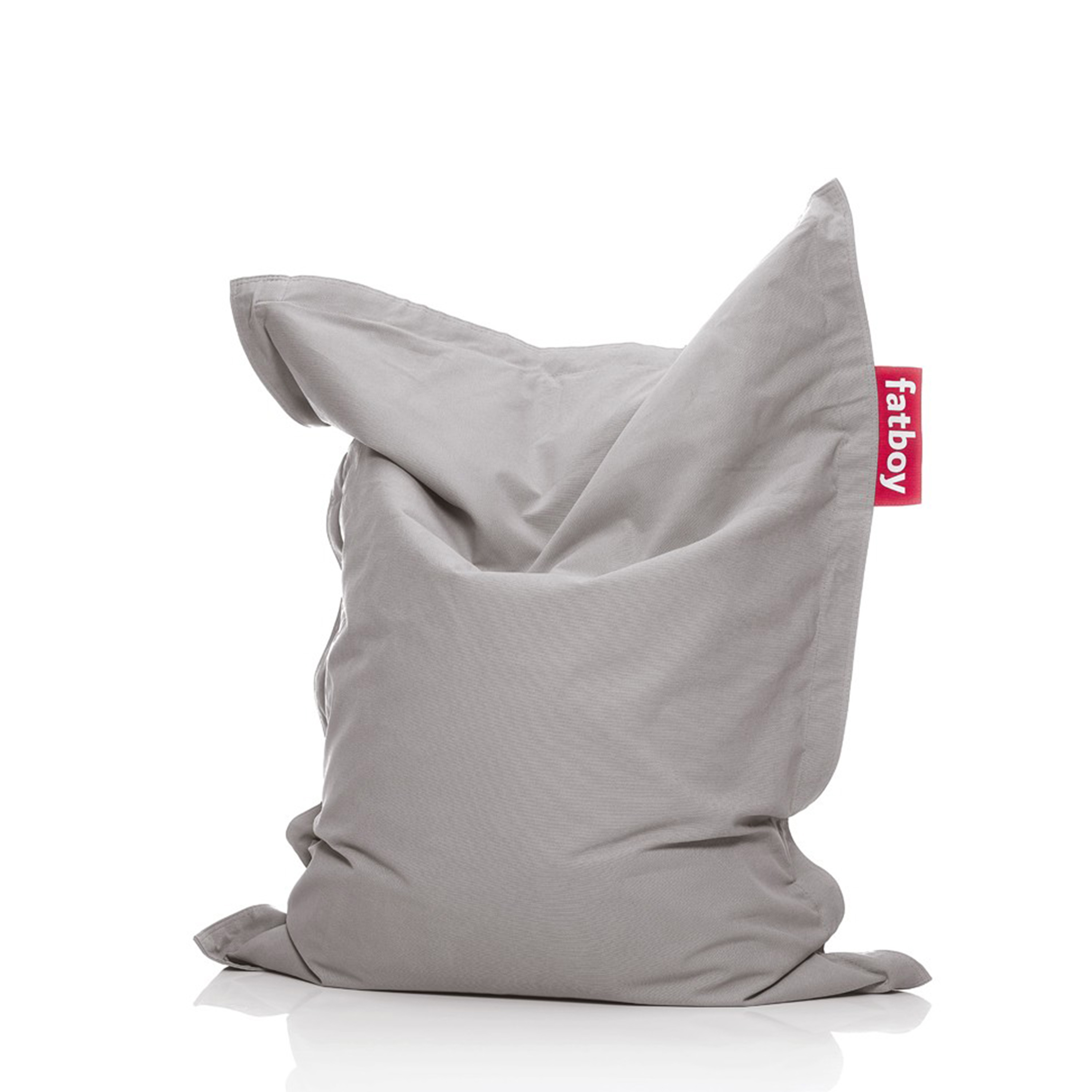 Fatboy - Junior Stonewashed Sittpuff Silver Grey - Svart - Barnmöbel, Barnrum