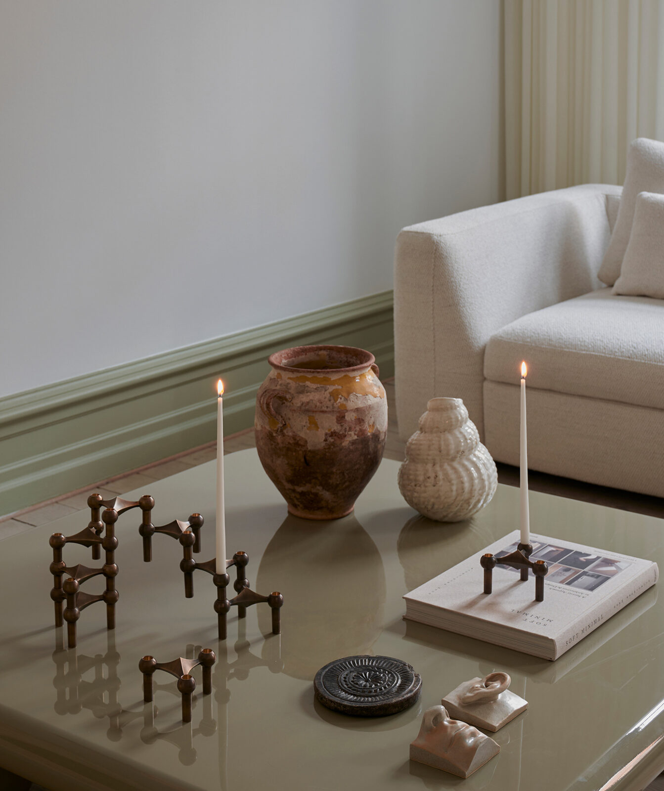 Stoff STOFF Nagel Ljusstake Bronzed Brass