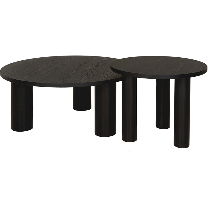 Nordic Home Melvin Couchtisch Schwarz Ø65