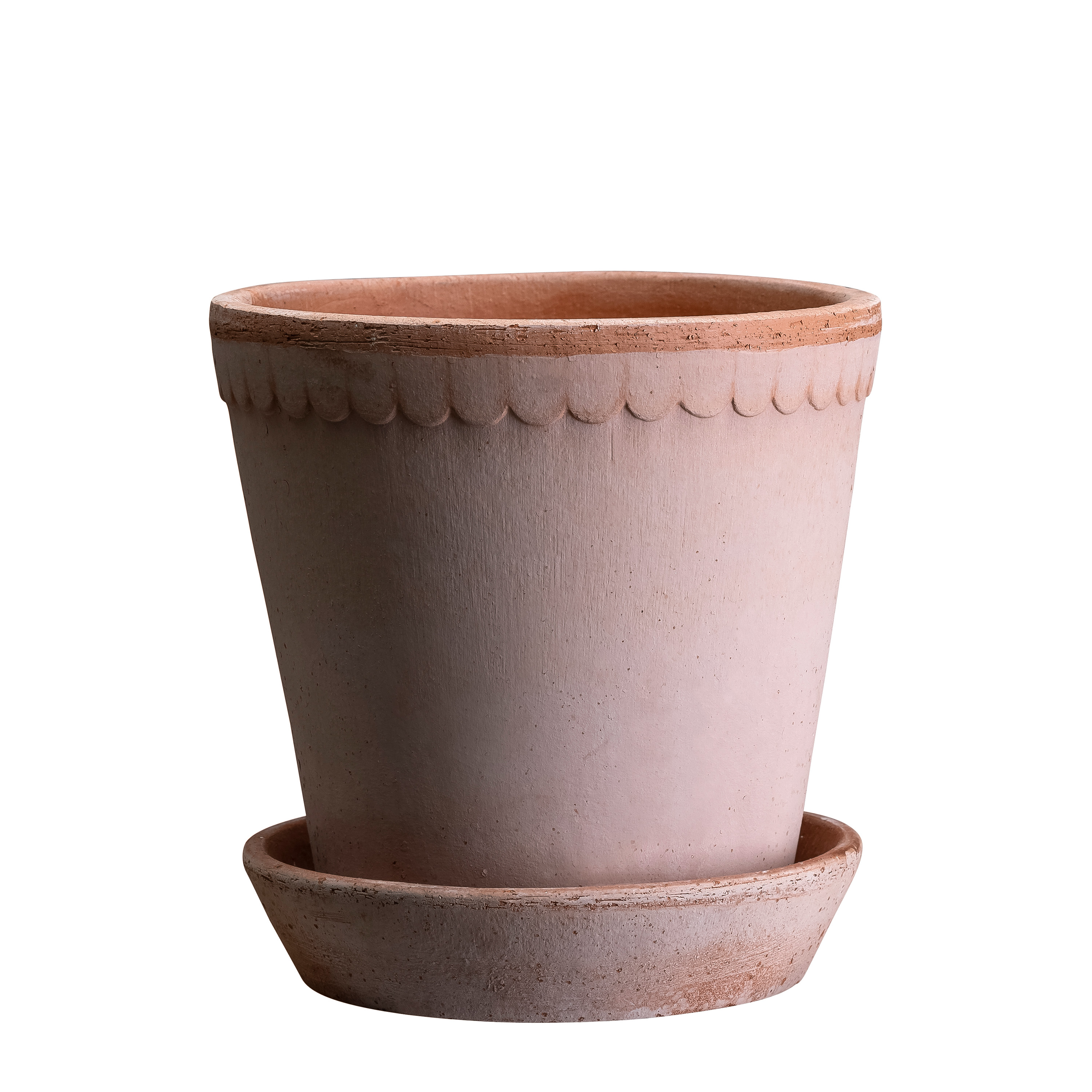 Helena Kruka med fat Raw Rosa Terracotta Ø25