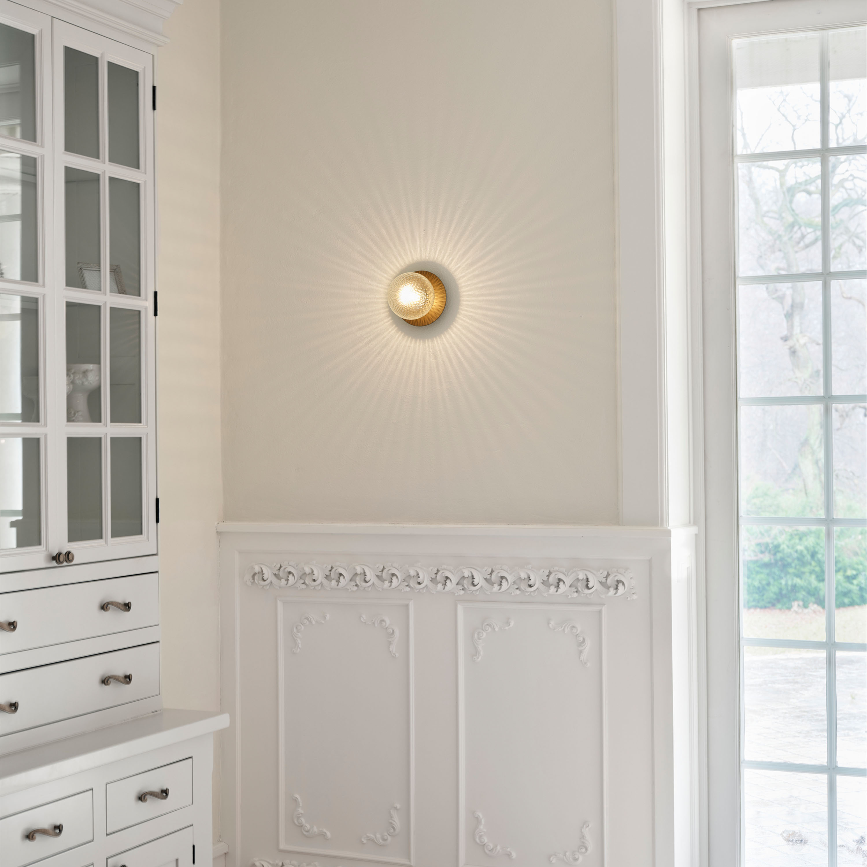 Nuura Liila 1 Vägg-/taklampa Dark Bronze/Optic Clear Medium