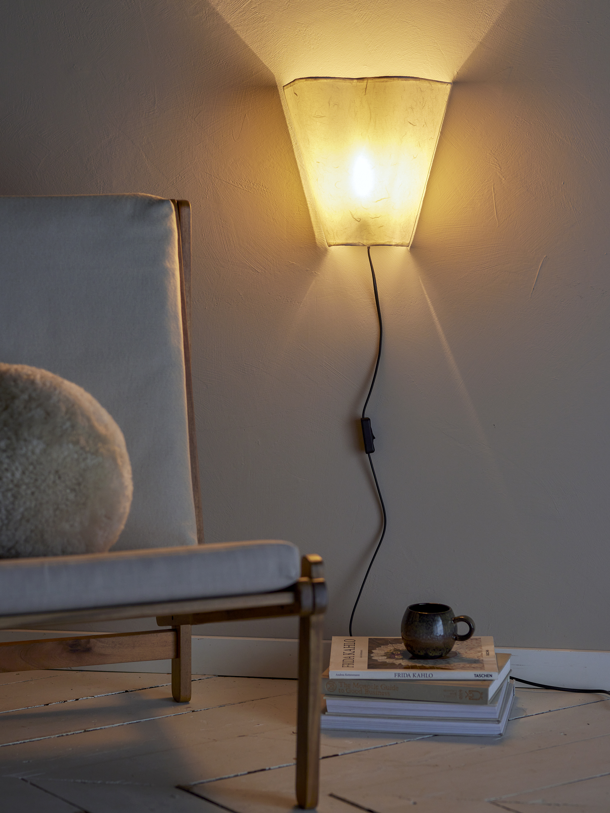 Bloomingville Janese Vegglampe White 28cm