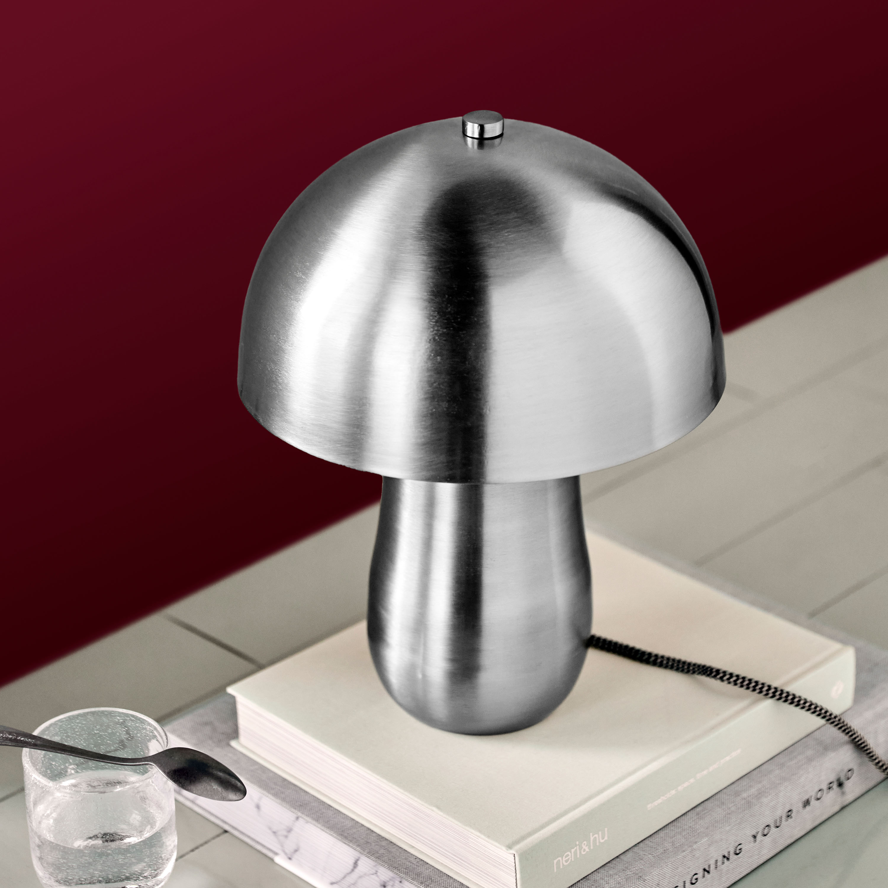 House Doctor Roomie Bordlampe Børstet sølvfinish