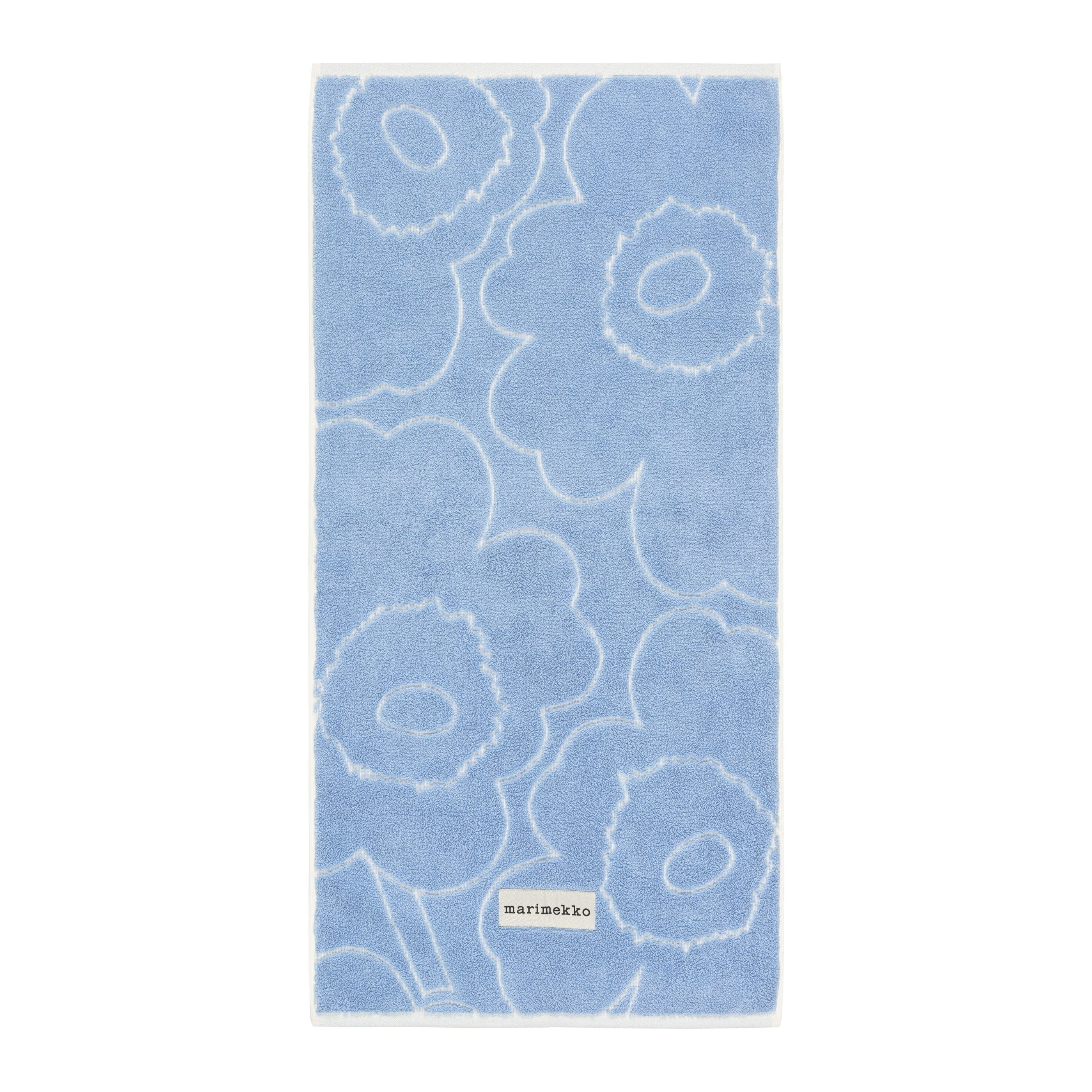 Marimekko Piirto Unikko Handduk Light Blue/Off White 50x100