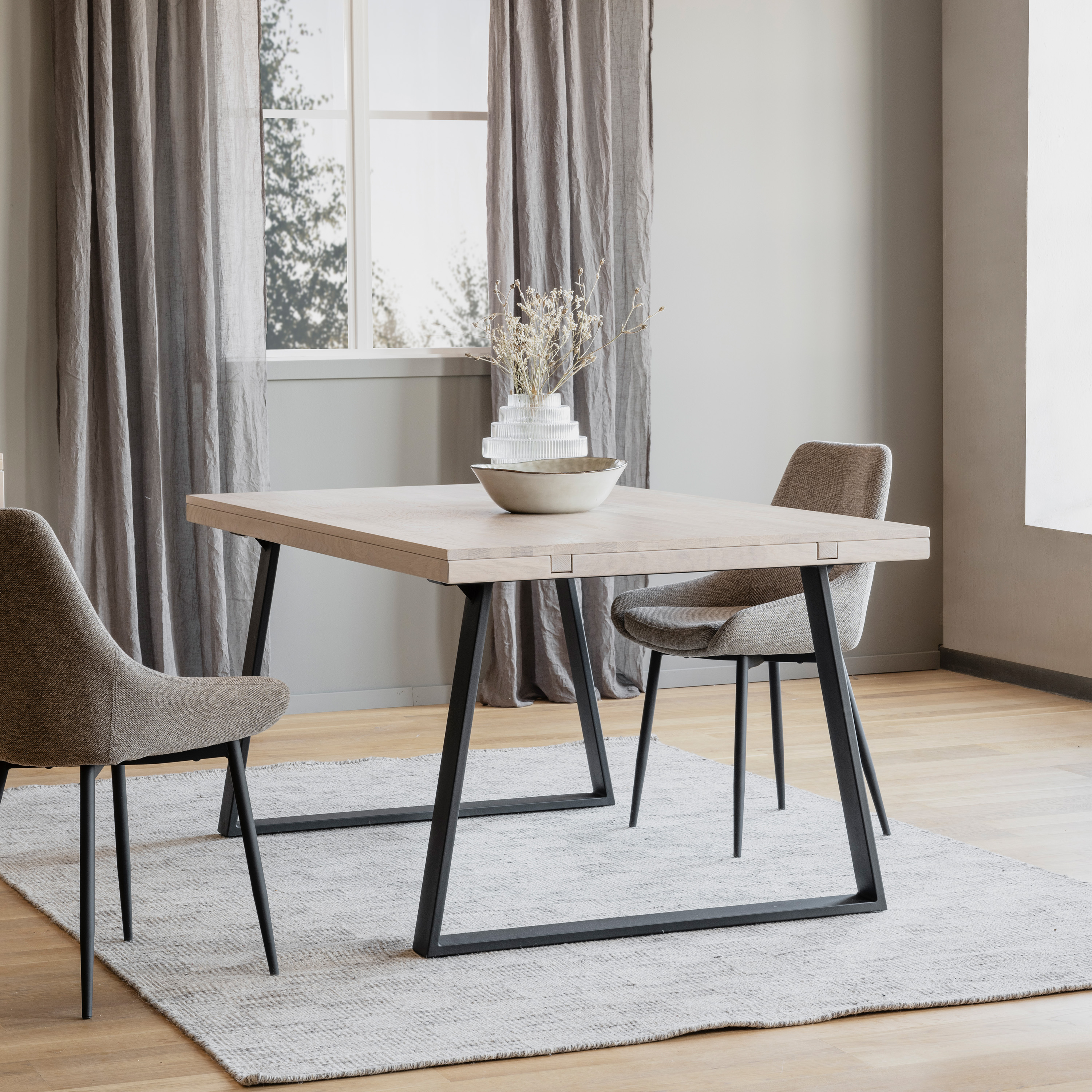 Rowico Home Brooklyn Matbord U-ben Vitpigmenterad Ek 220cm