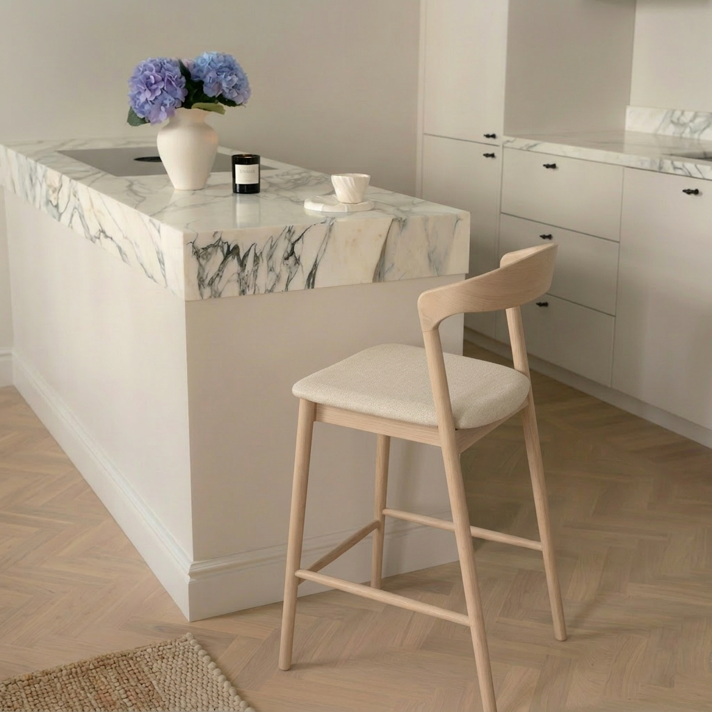 Sleepo Collection Casper Barhocker Weiß Geölt/Weiß