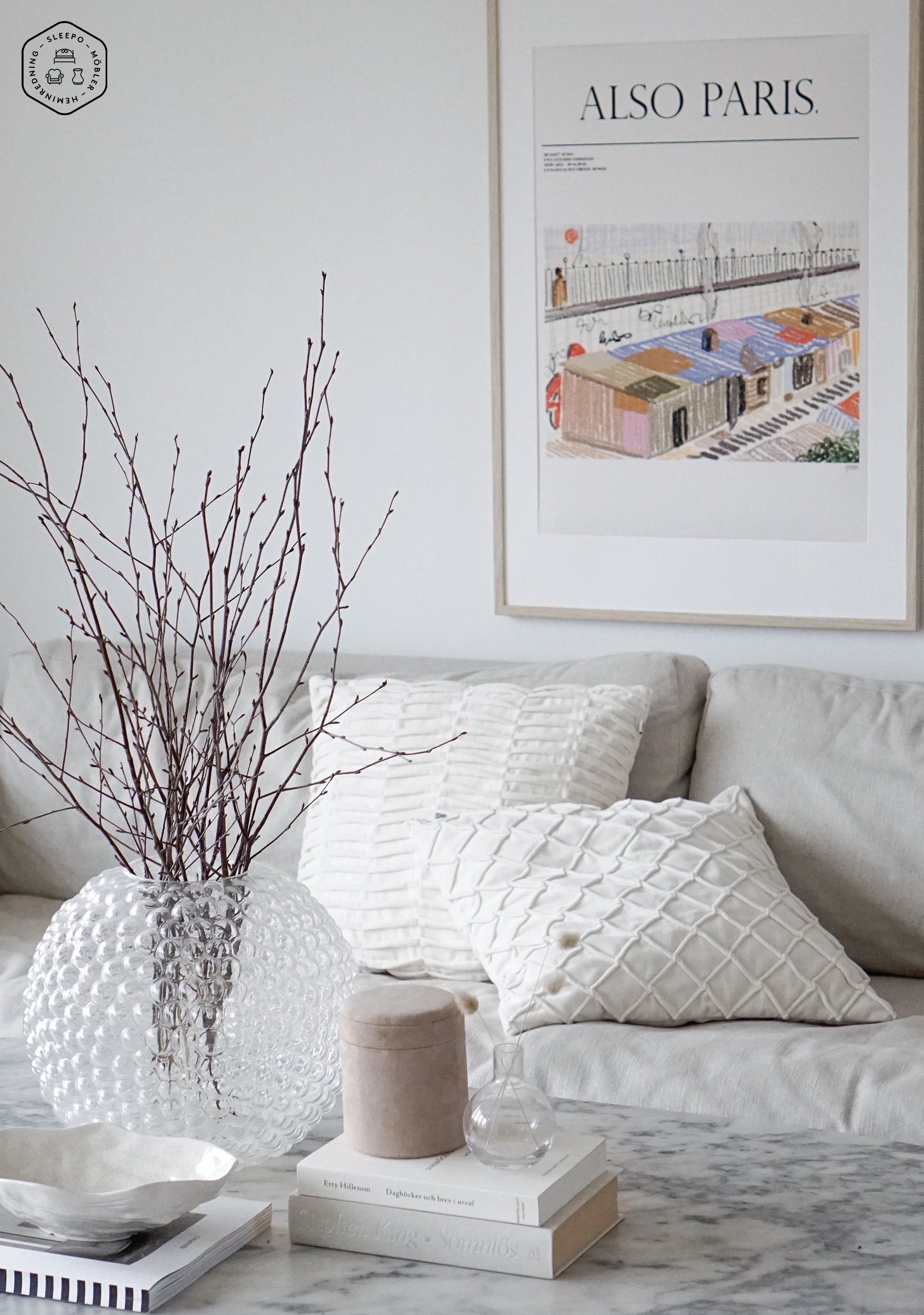 Chhatwal &amp; Jonsson Rishi tyynynpäällinen Sametti Ivory 50x50