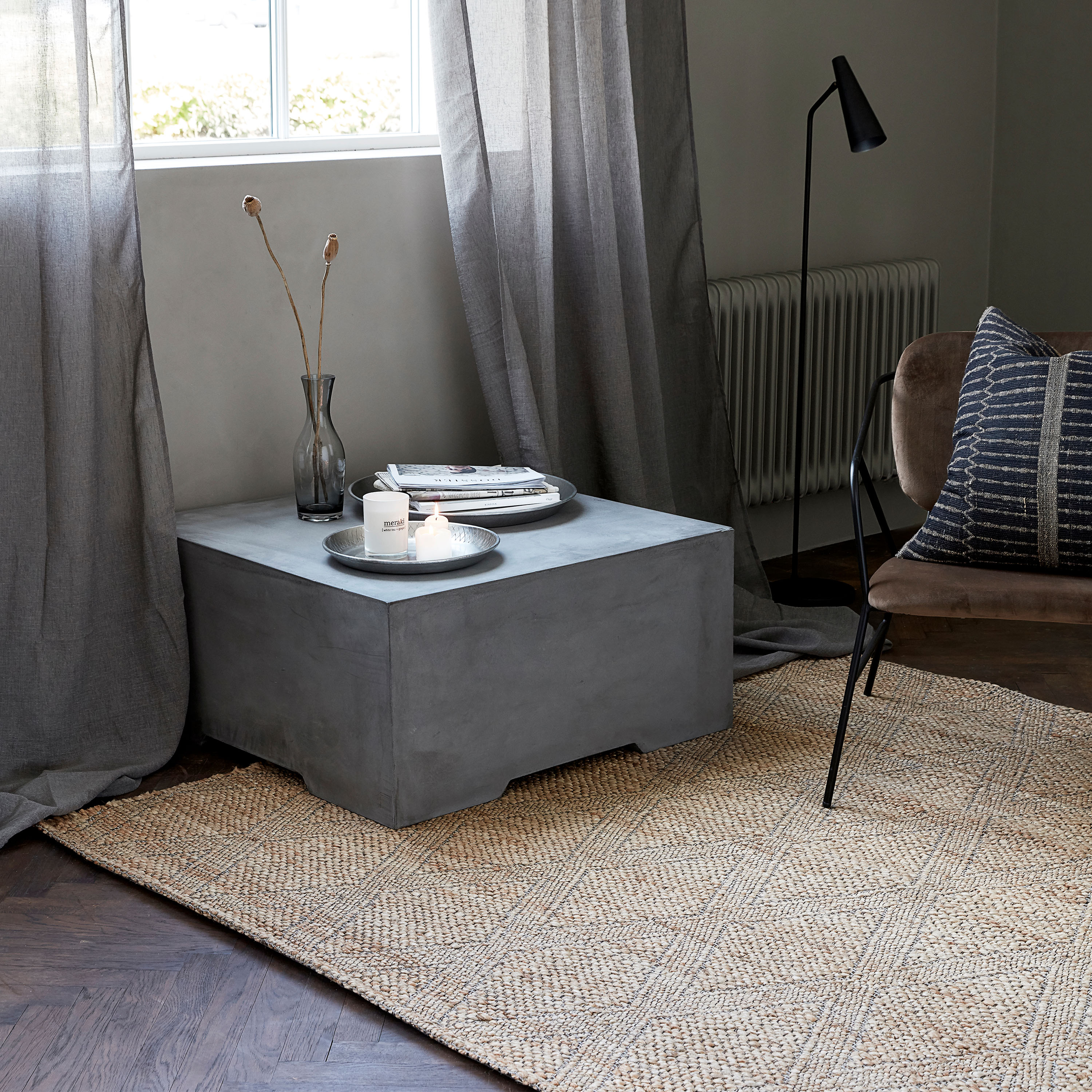 House Doctor Mara Teppich Nude 180x180