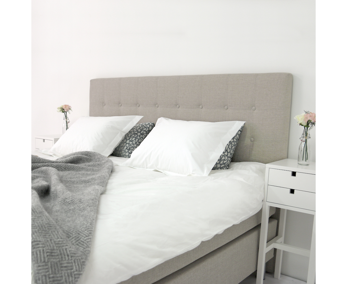 Elegance Sänggavel Beige 120cm (124x6cm)
