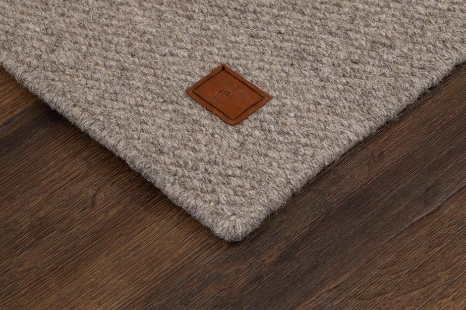 KM Carpets Elina Ull Gångmatta Grå 75x230