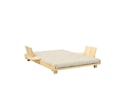 Social Bäddsoffa Natur/Beige 140cm inkl 2 Ryggstöd/Sidobord