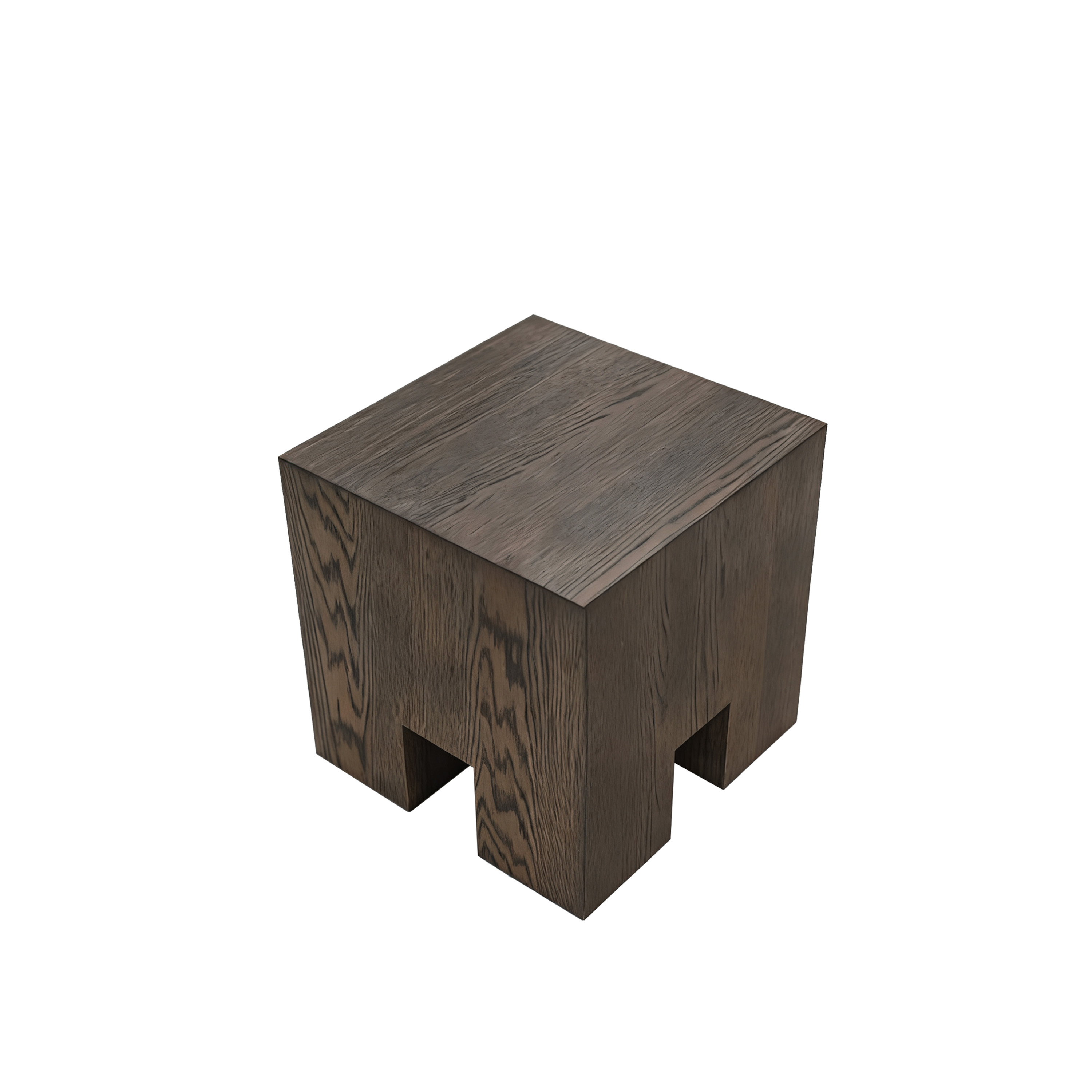 Chunky Sidobord Brunbetsad Ek 40x40