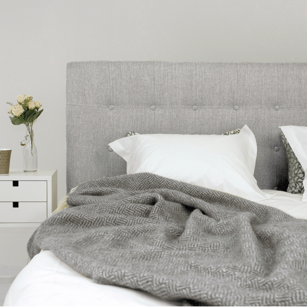 Elegance Kopfteil Grau 140cm (124x6cm) - Kopfteil bett