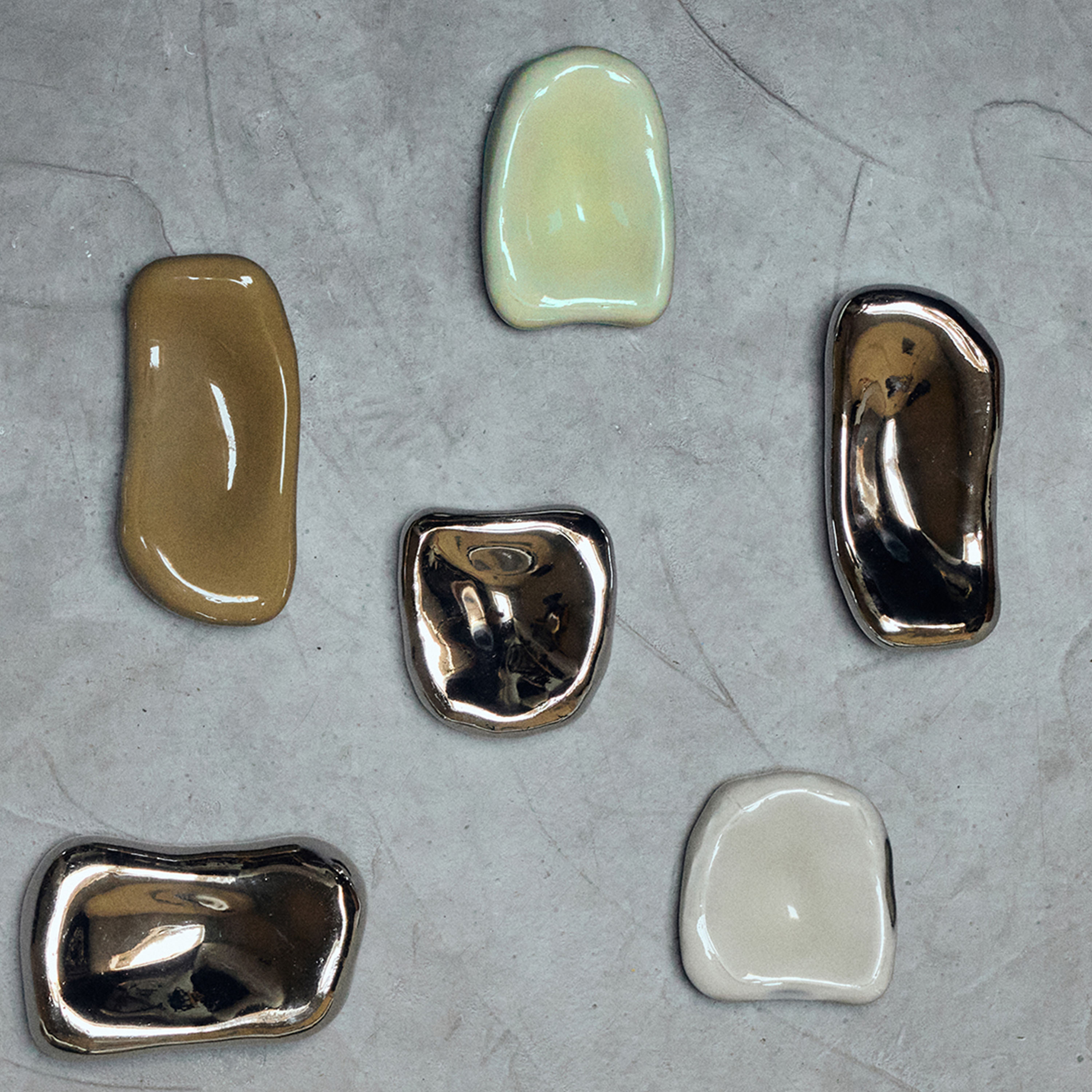 HKliving Glass Väggskulptur Pebble 18x12