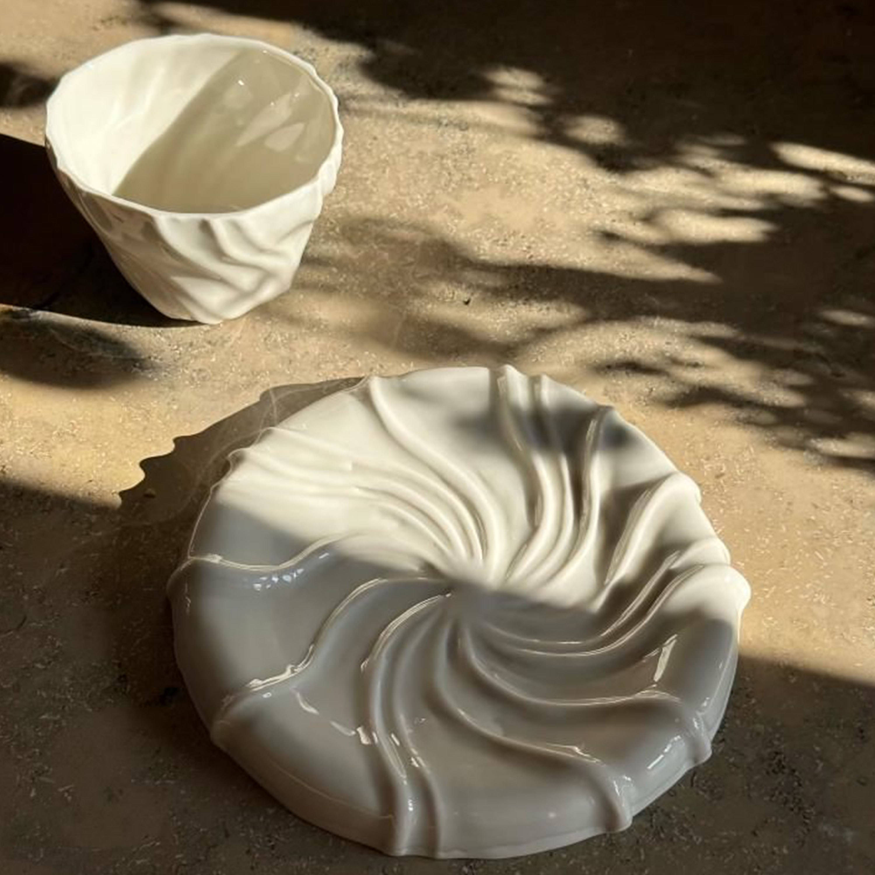 Atelier Marée The Tides Kanne Weiß