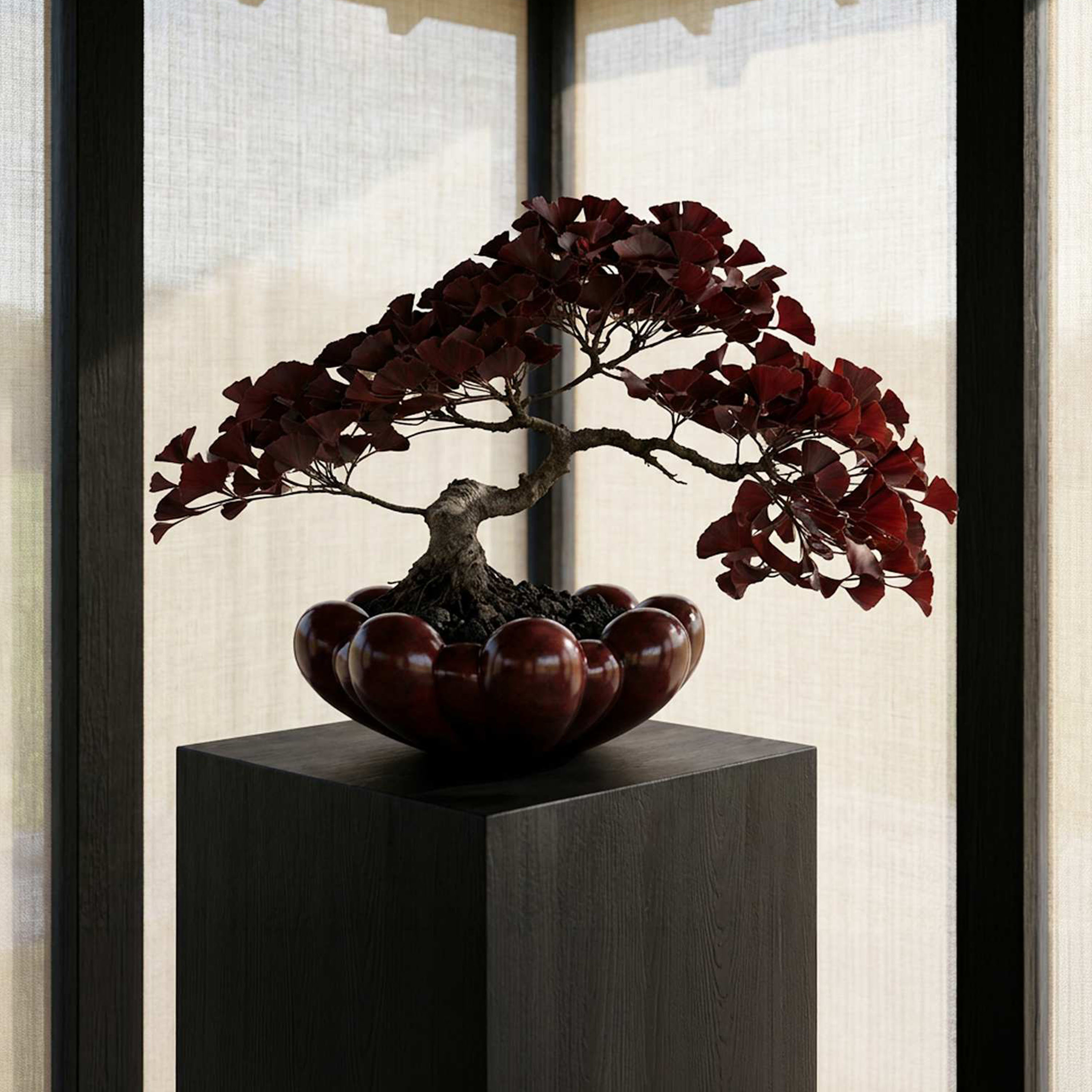 Bloom Skål Maroon Big