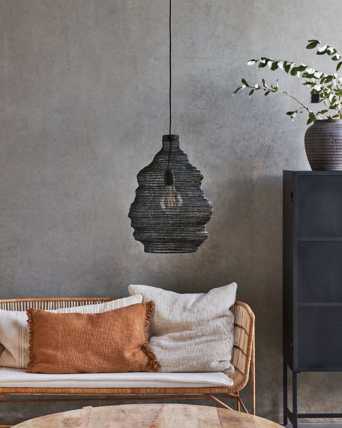 House Doctor Mesh Lamppu Musta Ø30