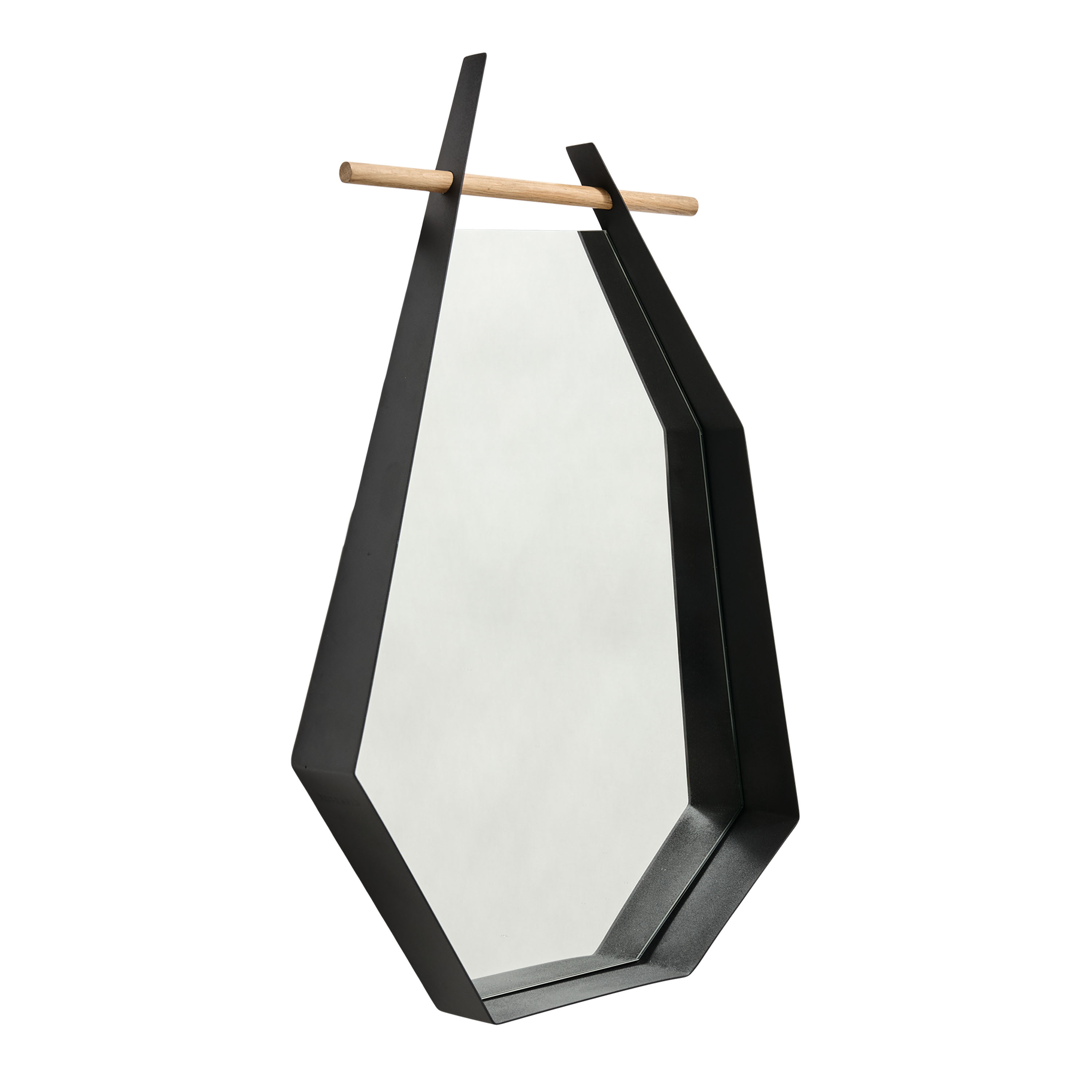 Edge Spegel Powder Coated Metal Black
