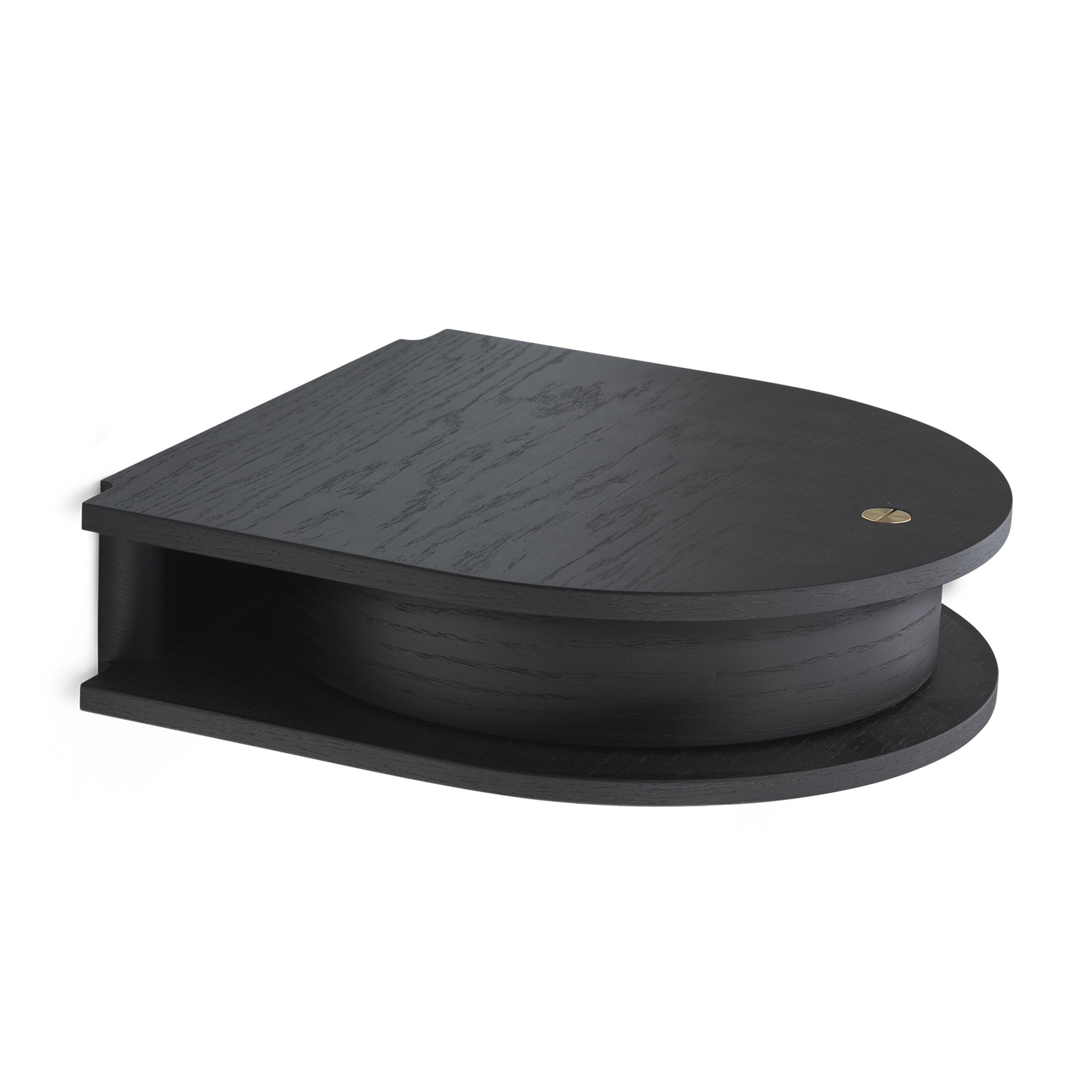 Valet Vägghylla Black Painted Oak Small