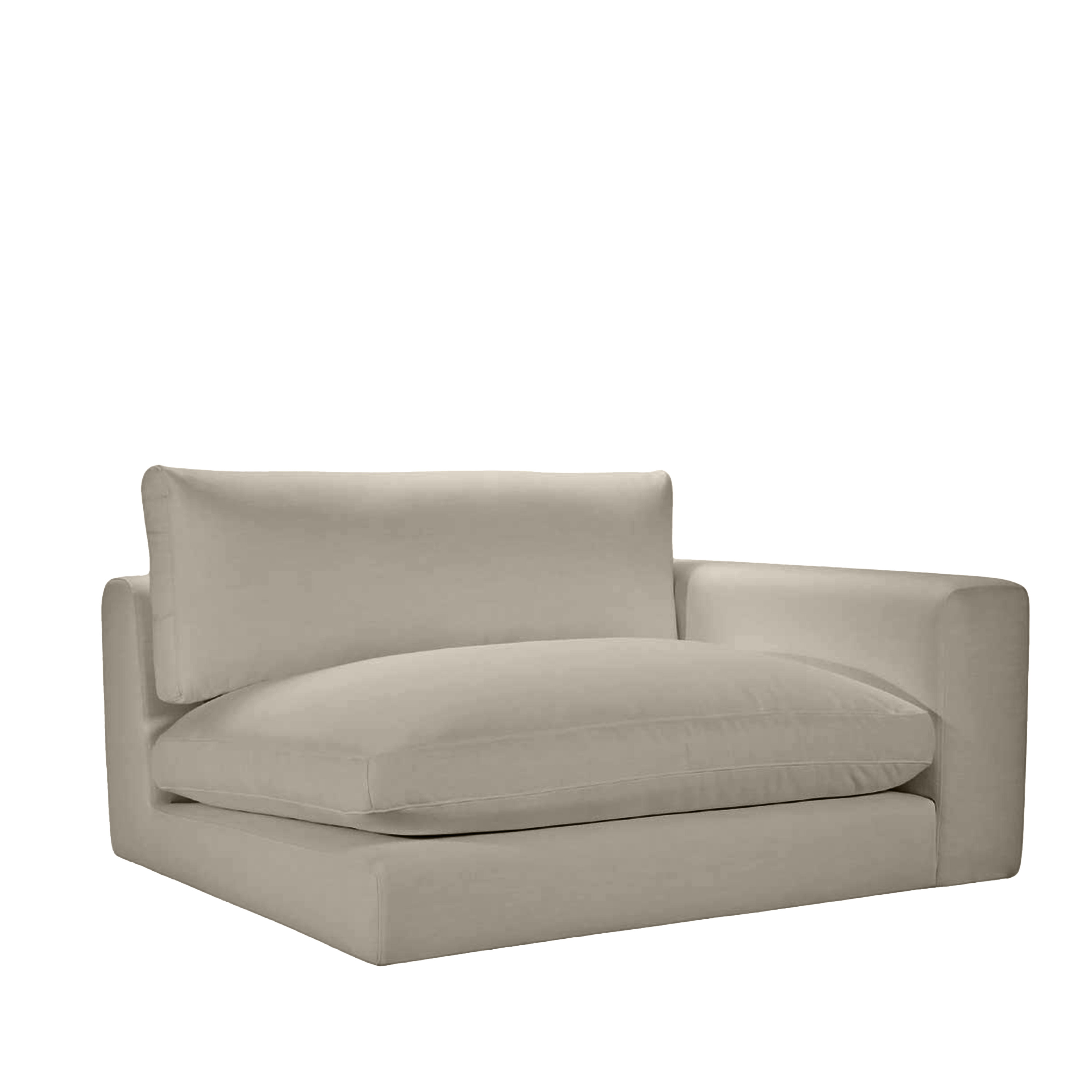 Capri 1.5-sits Soffmodul Höger Armstöd Taupe 142cm