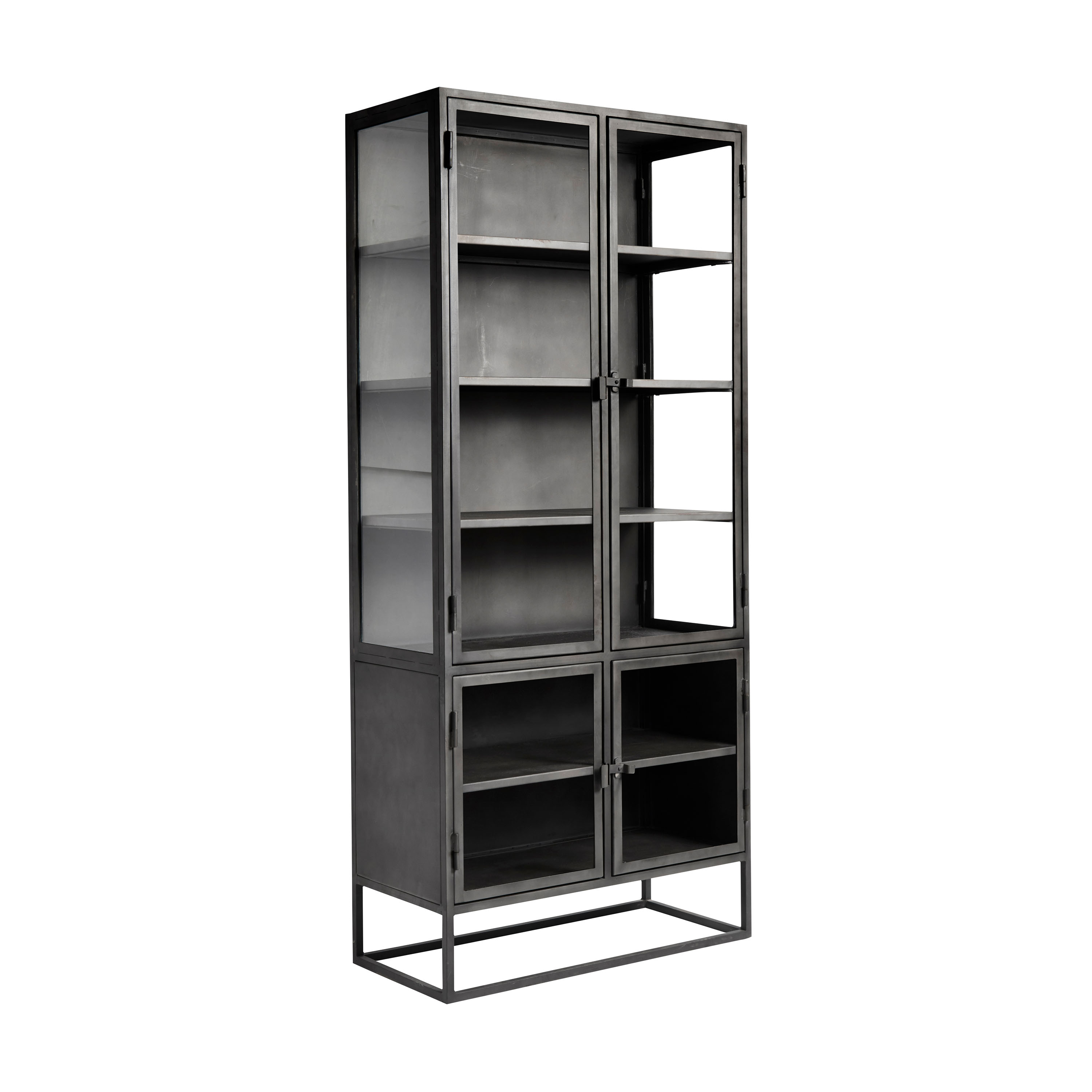 Boston Vitrinskåp Black Iron 90x200