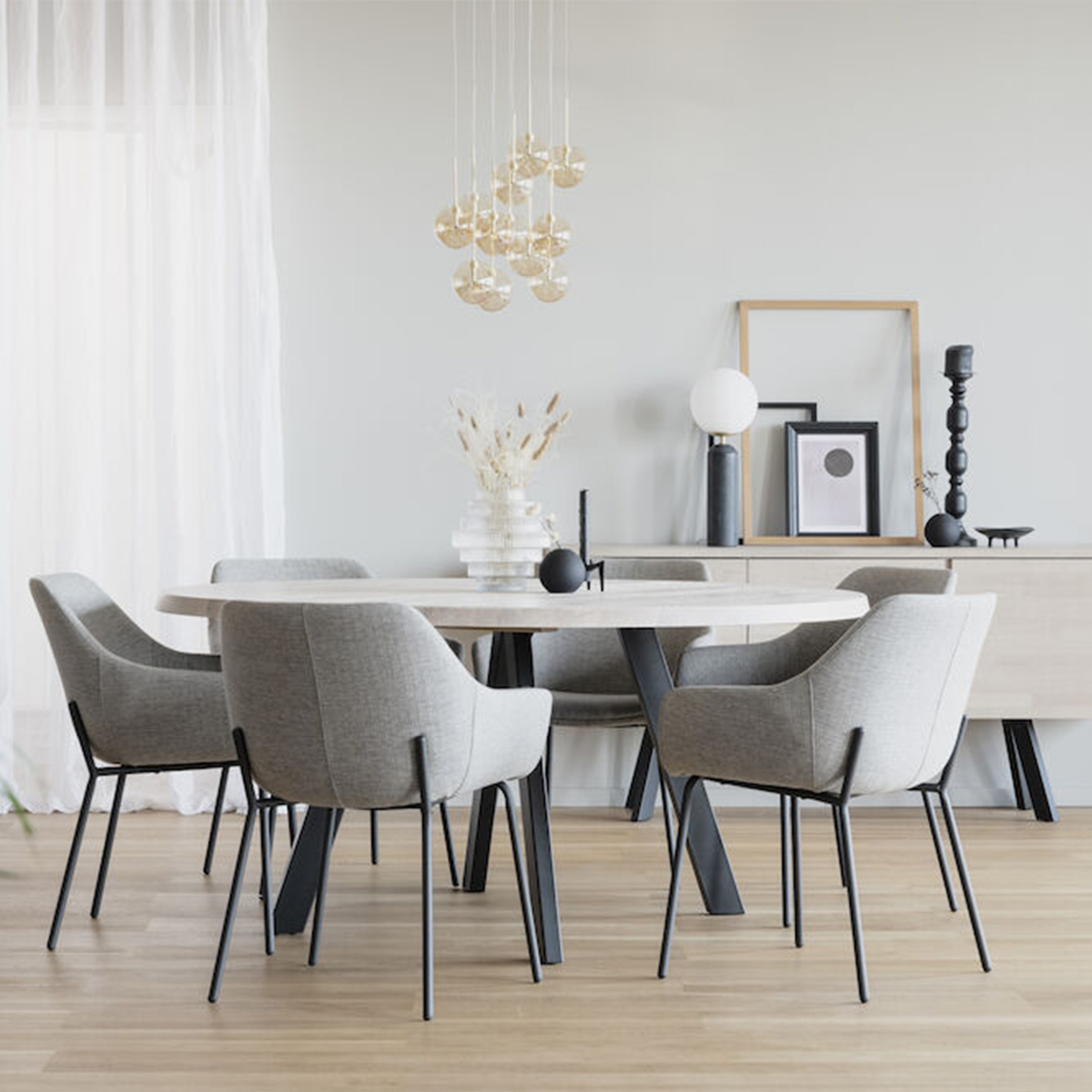 Rowico Home Fred Esstisch Weiß pigmentiert Ø160