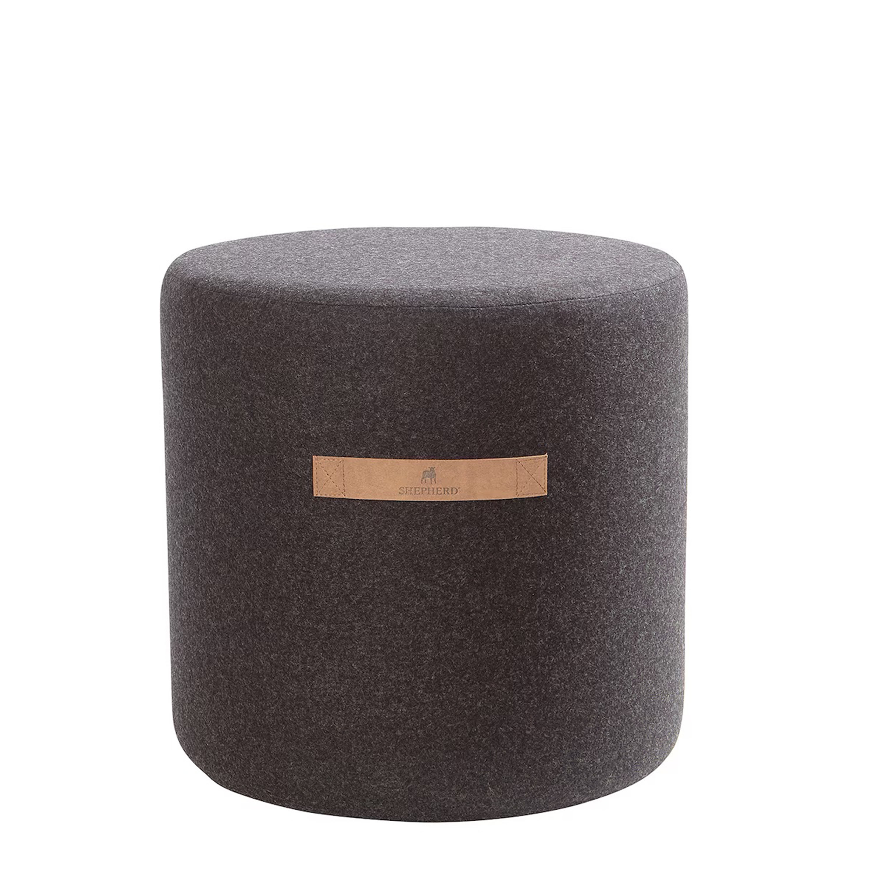 Sara Sittpuff Ull Svart Ø40