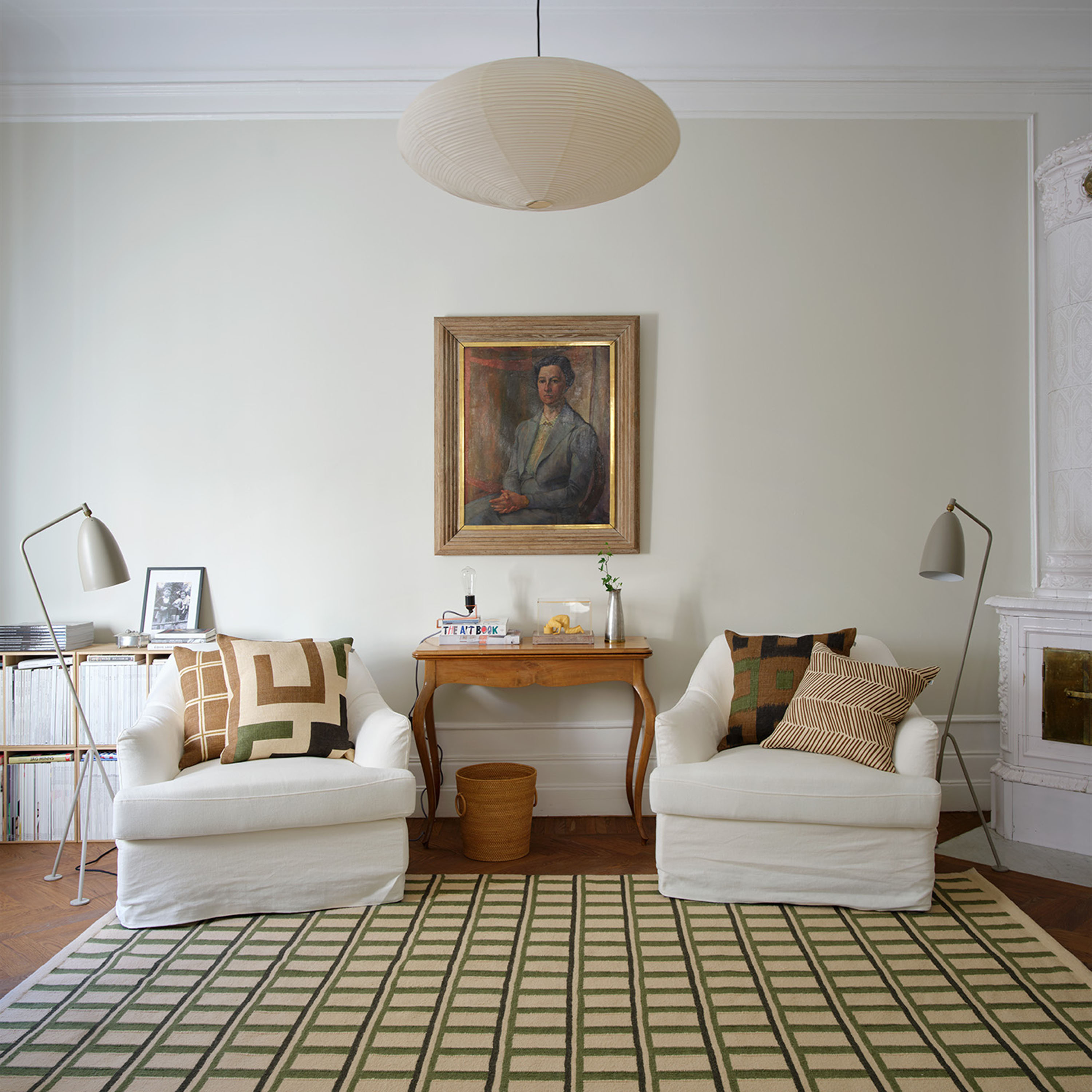 Chhatwal &amp; Jonsson Aman Kissenhülle Taupe/Cactus Green/Brown 50x50