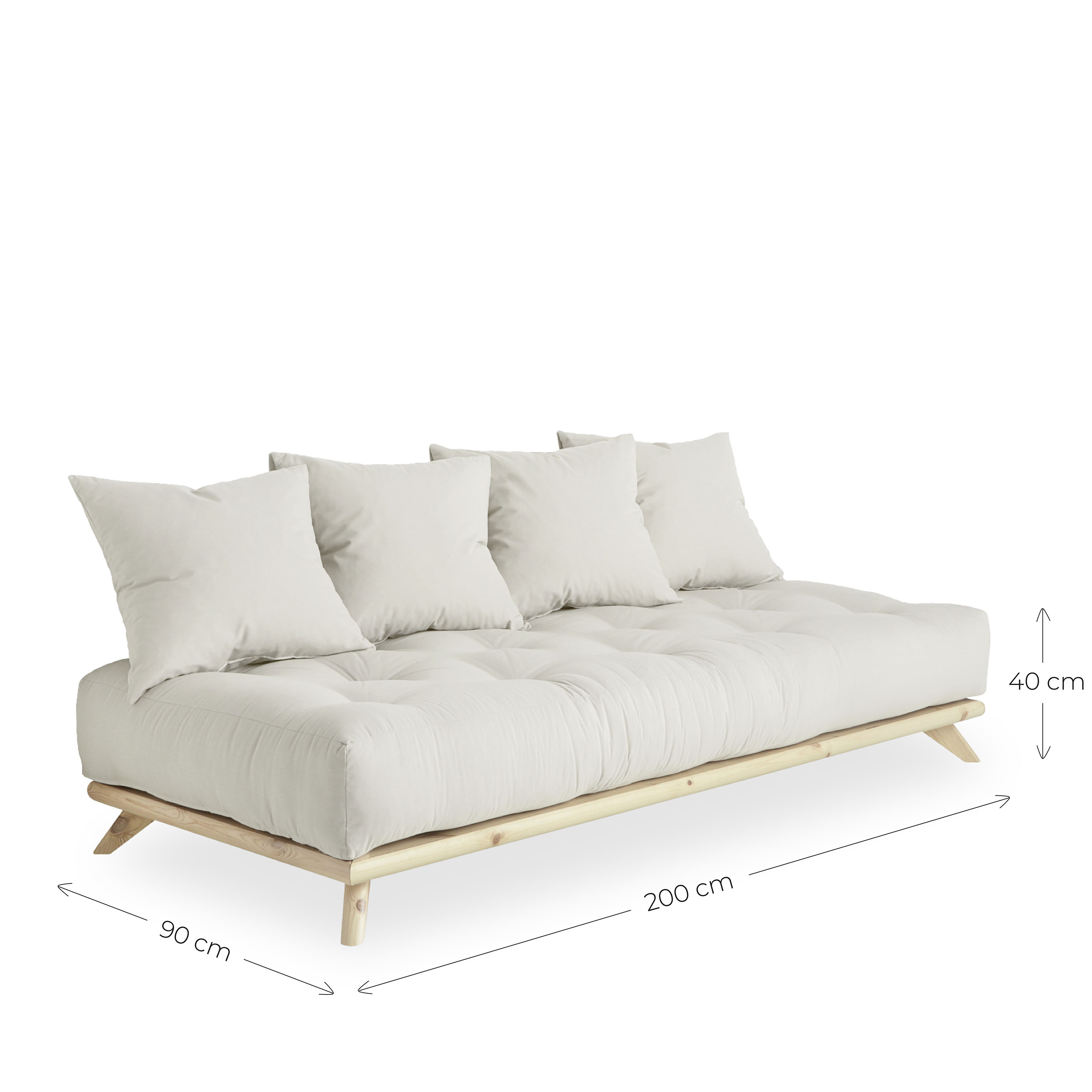 Karup Design Senza Vuodesohva Luonnollinen/Pellava 200 cm