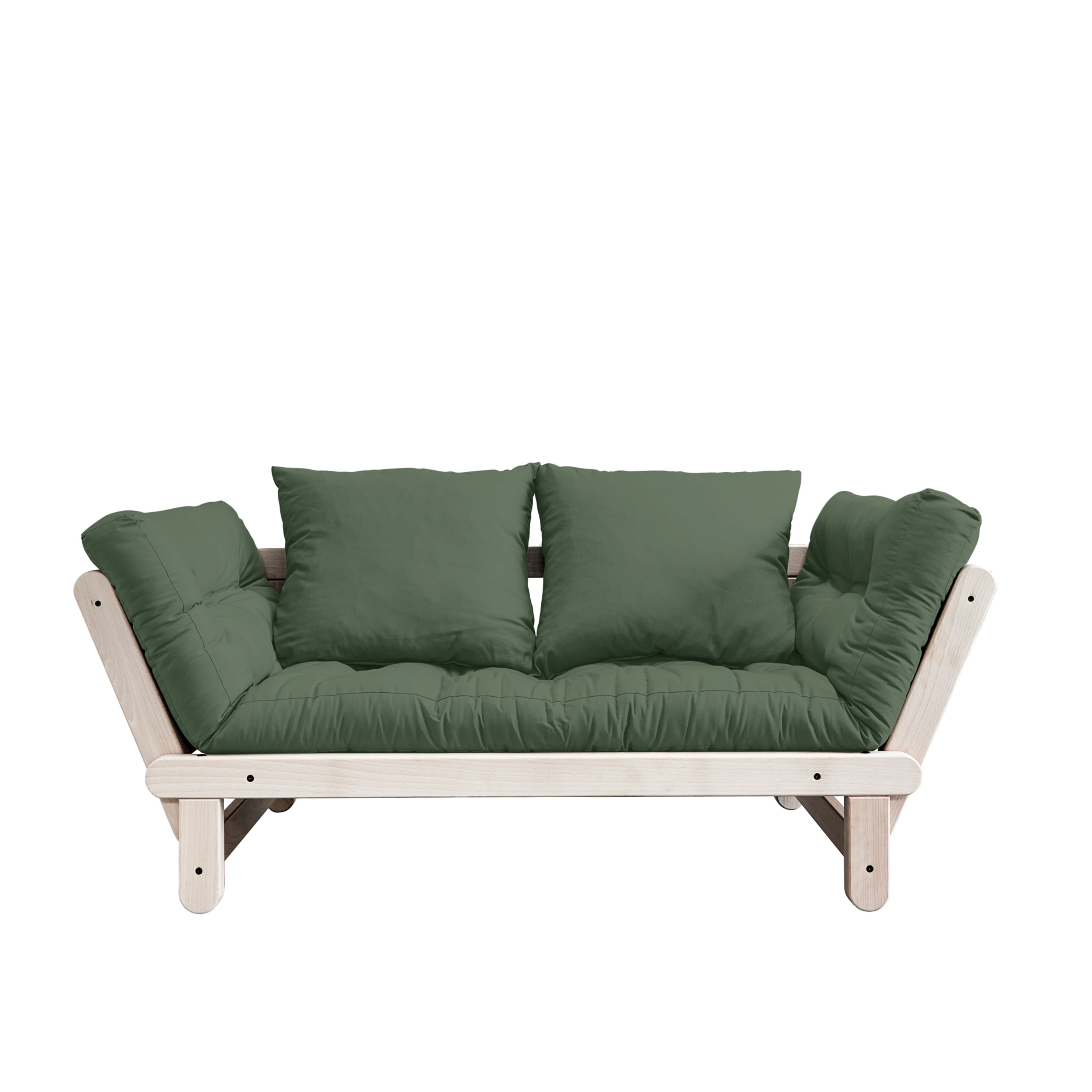 Beat Bäddsoffa Natur/Olive Green 200cm