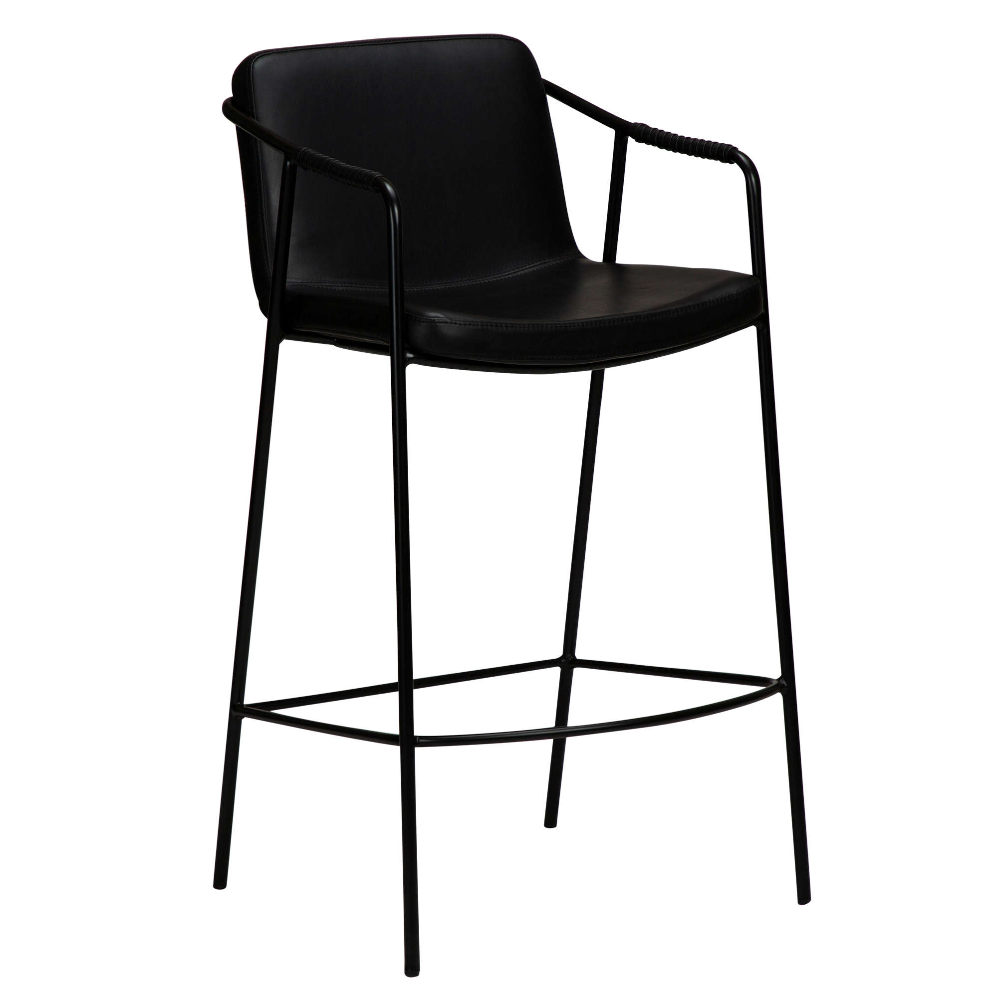 Dan Form - Boto Barhocker Kunstleder Schwarz 68cm