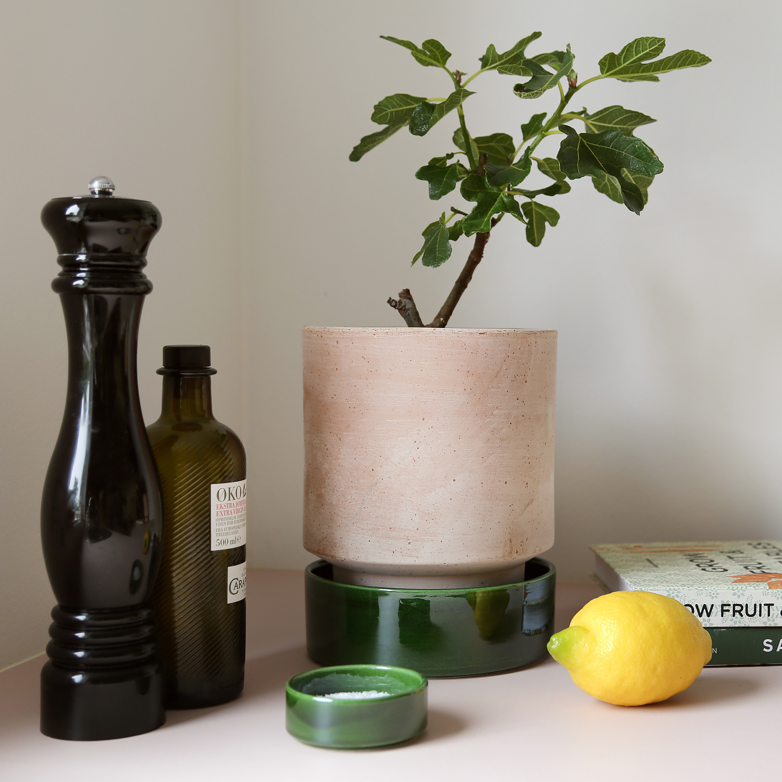 Bergs Potter Hoff Topf Raw Rosa Terrakotta Ø30