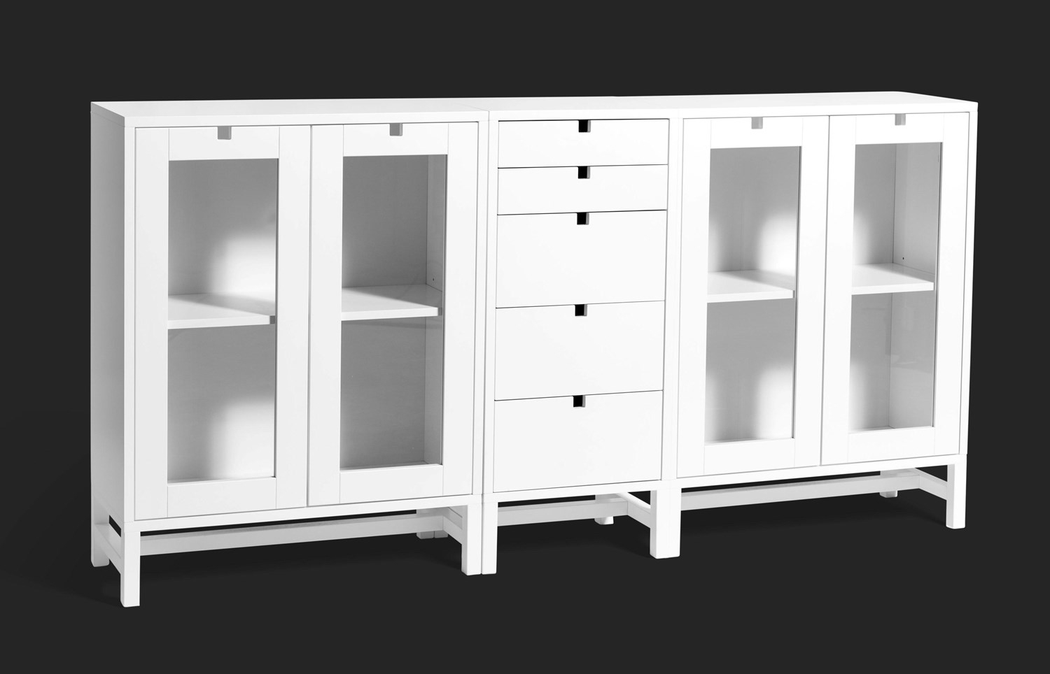 Mavis Falsterbo Vitrinskåp Vit 90cm