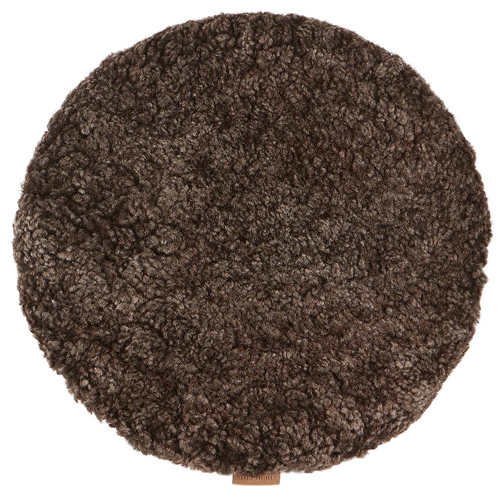 Shepherd - Jill Gepolstertes Stuhlkissen Cappuccino Ø38 - Braun