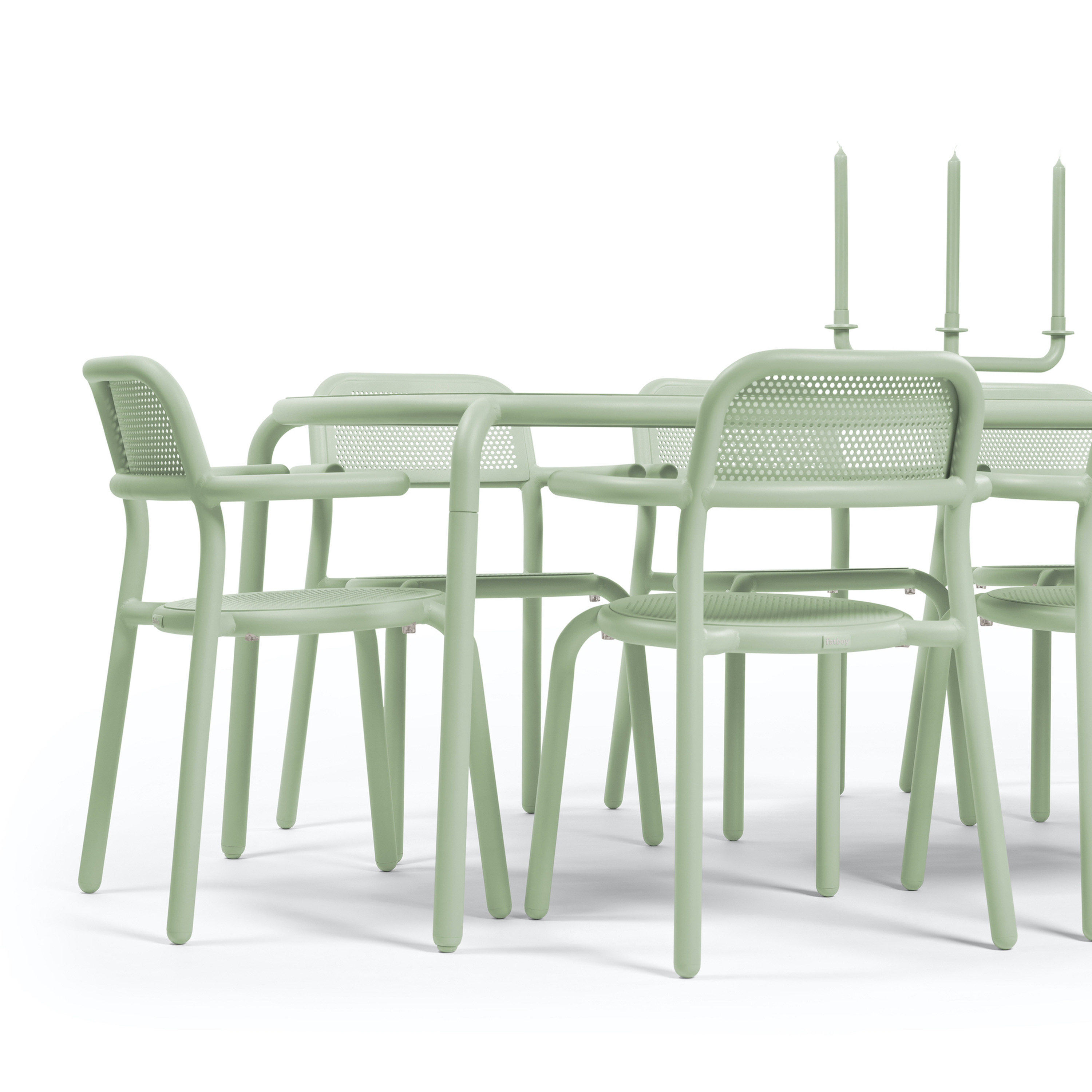 Fatboy Toni Käsinojallinen tuoli Mist Green 2-pakkaus