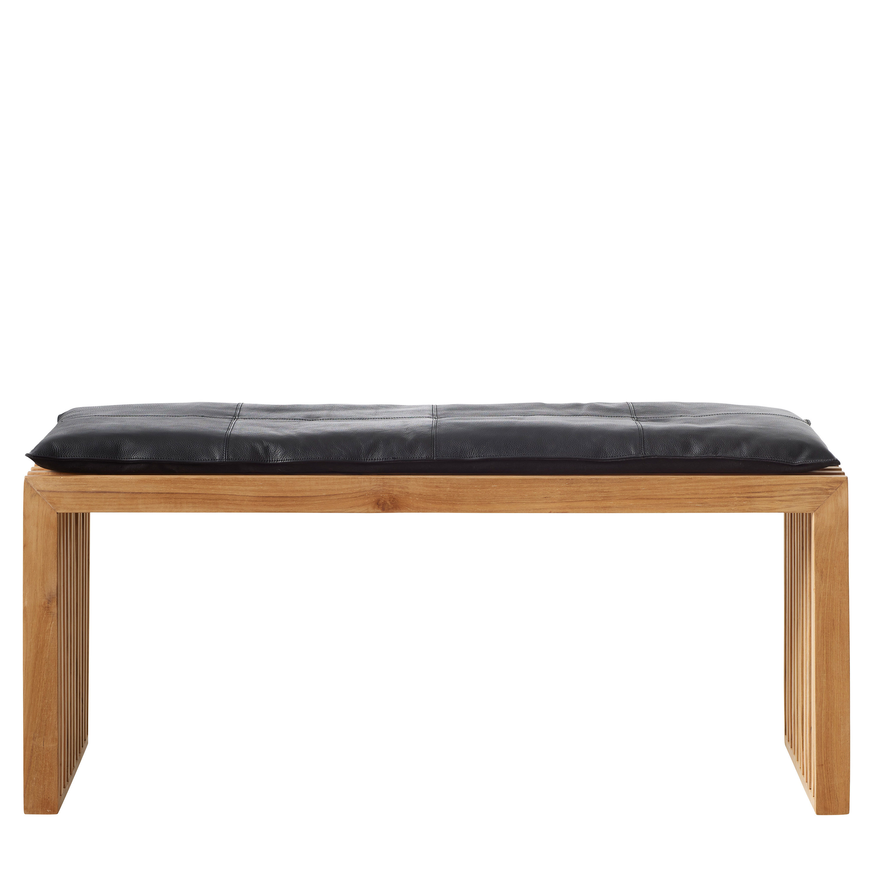 Cinas Rib Bank Teak/Schwarz 104cm