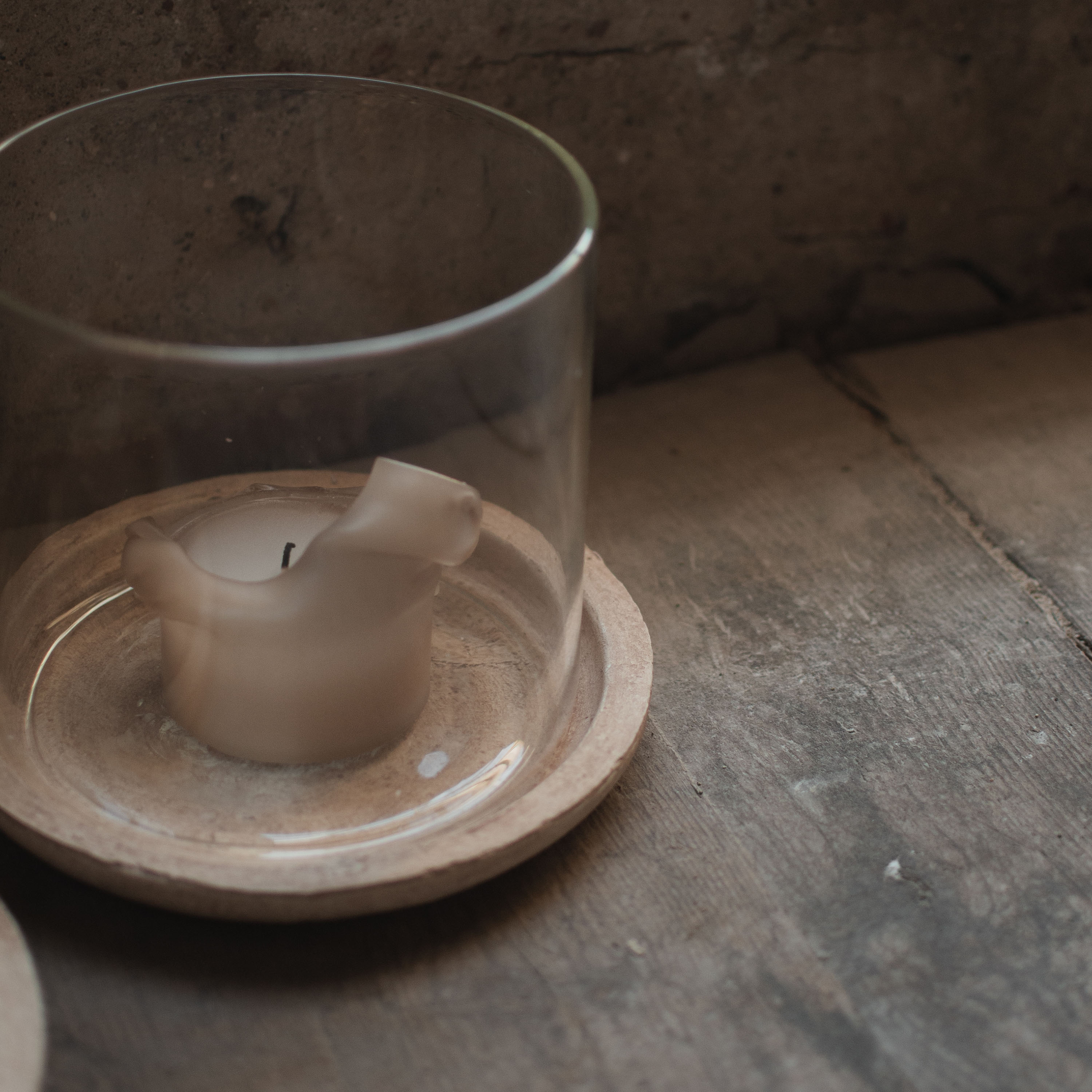Terra Glass Kynttilänjalka Sand Small