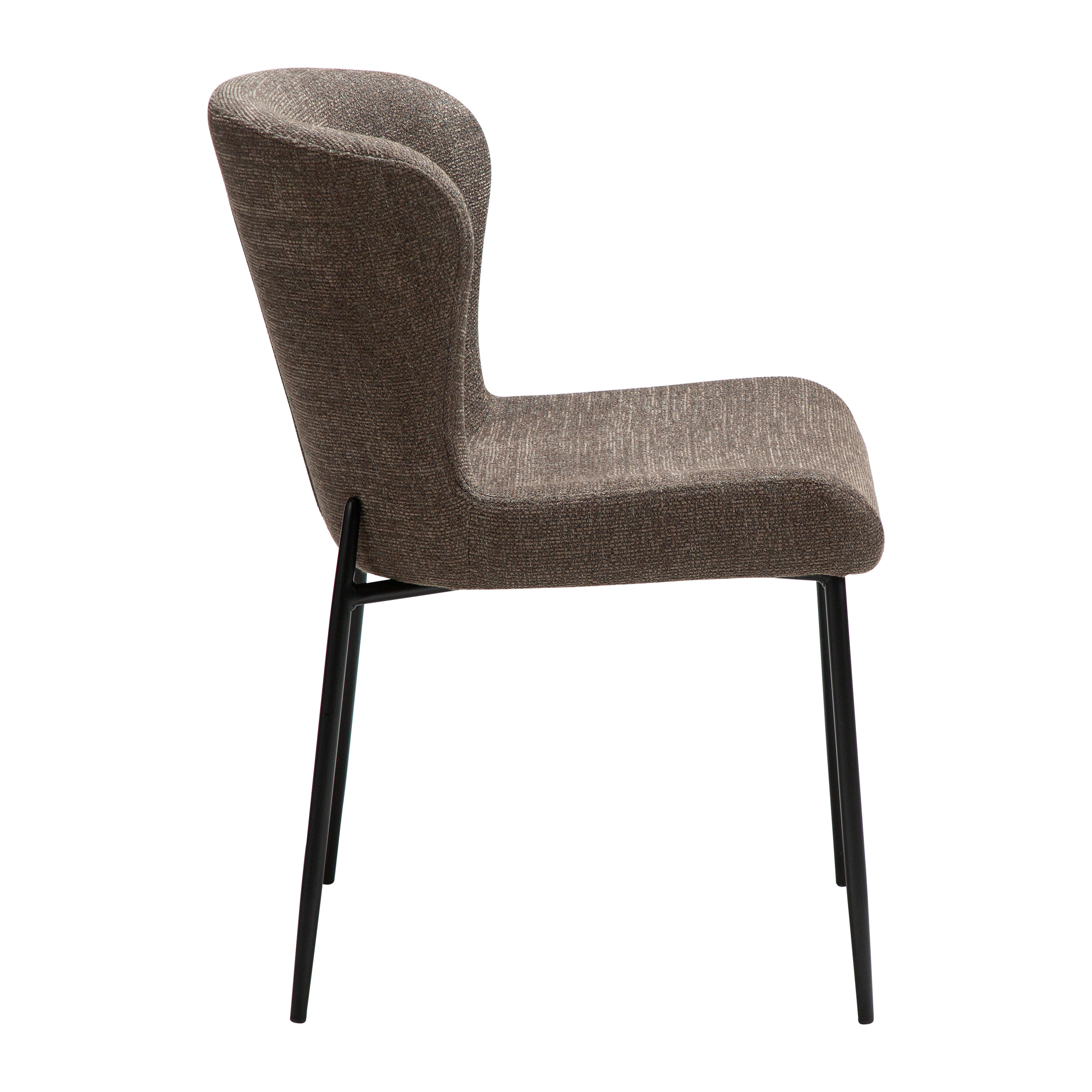 Dan Form Glam Ruokatuoli Major Ruskea Bouclé