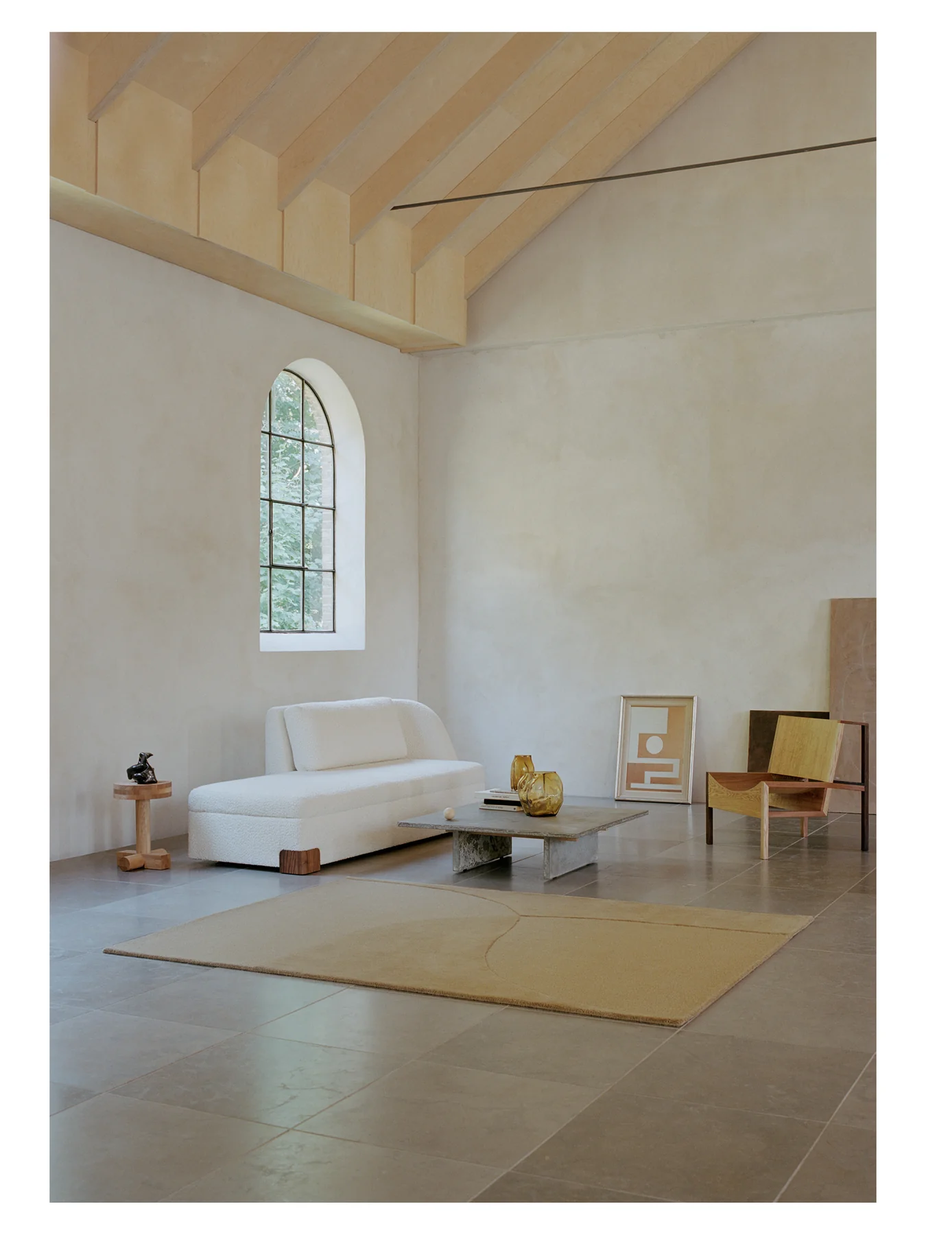 Linie Design Split Plains Ullmatta Mustard 250x350