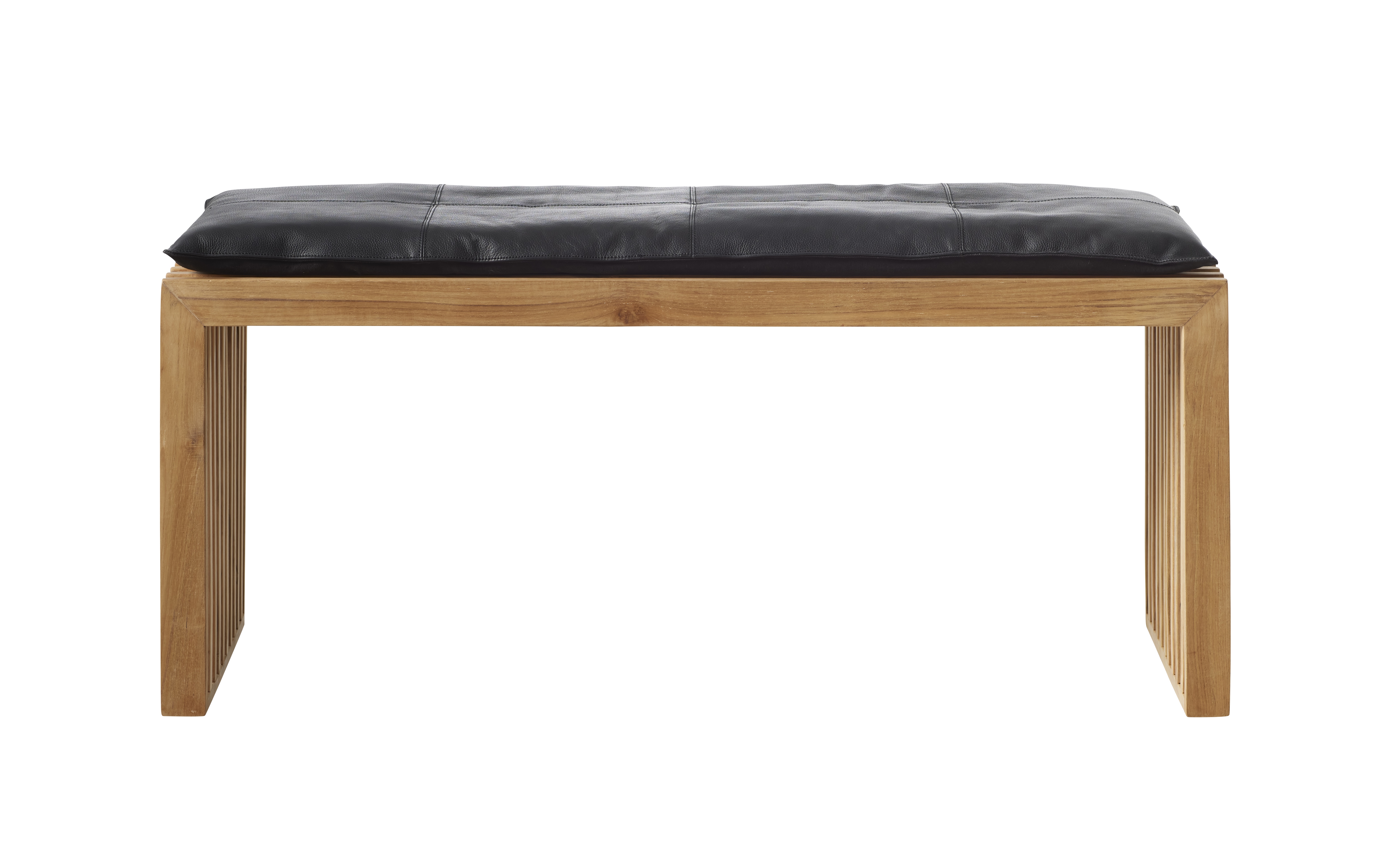 Cinas Rib Bank Teak/Schwarz 104cm