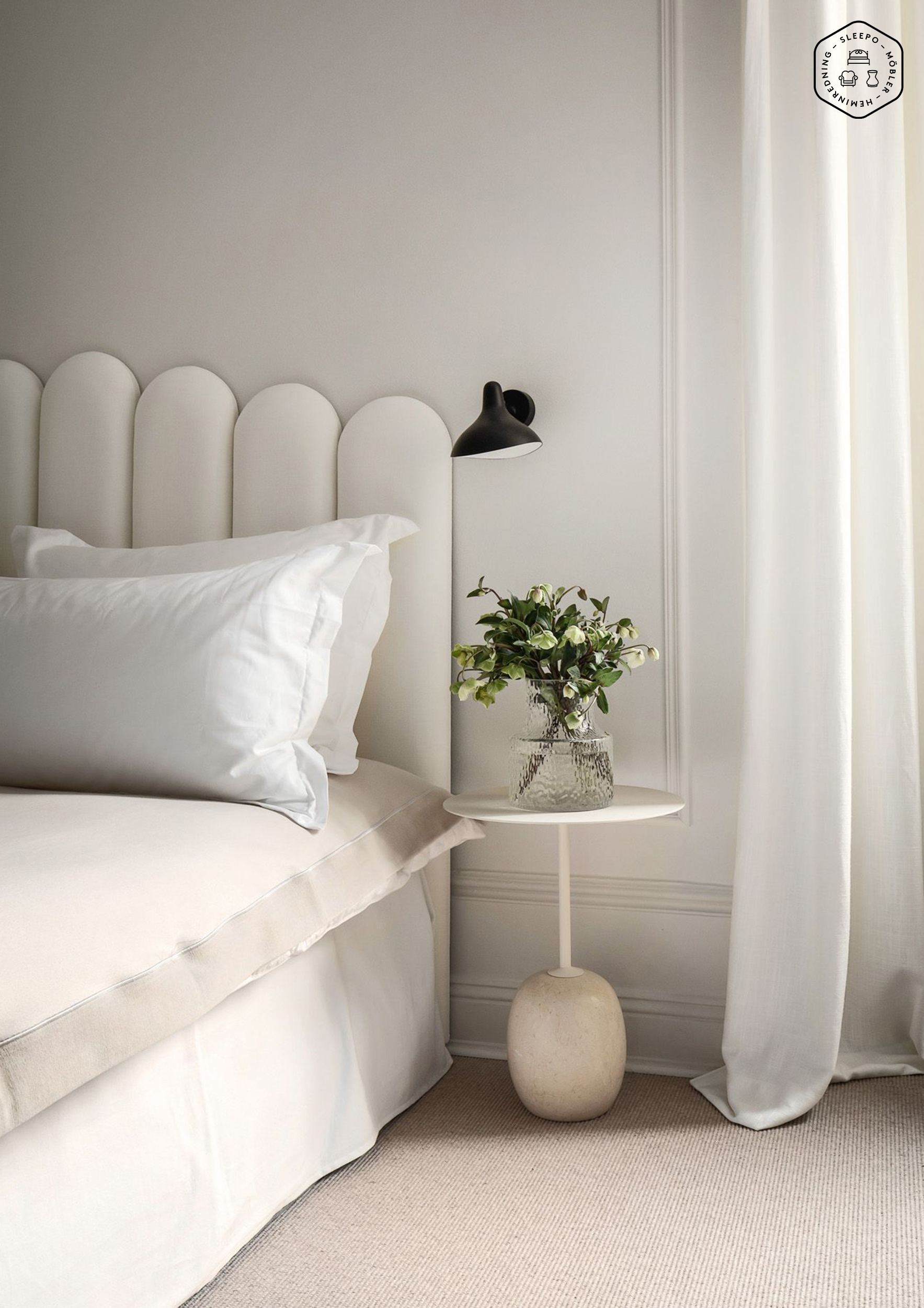 Sleepo Collection Art Sänggavel Vit 160cm