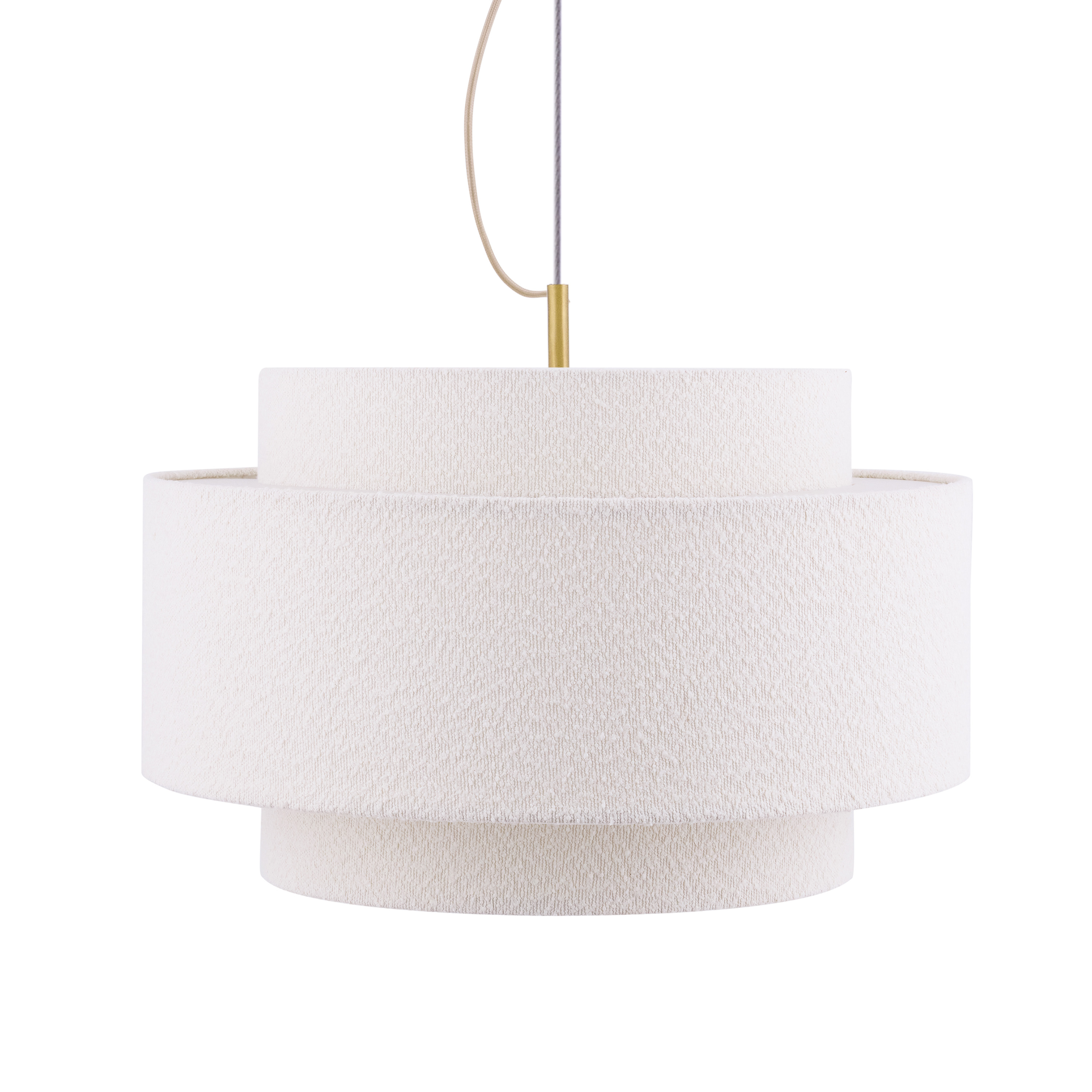 Noah Taklampa Bouclé White 50cm