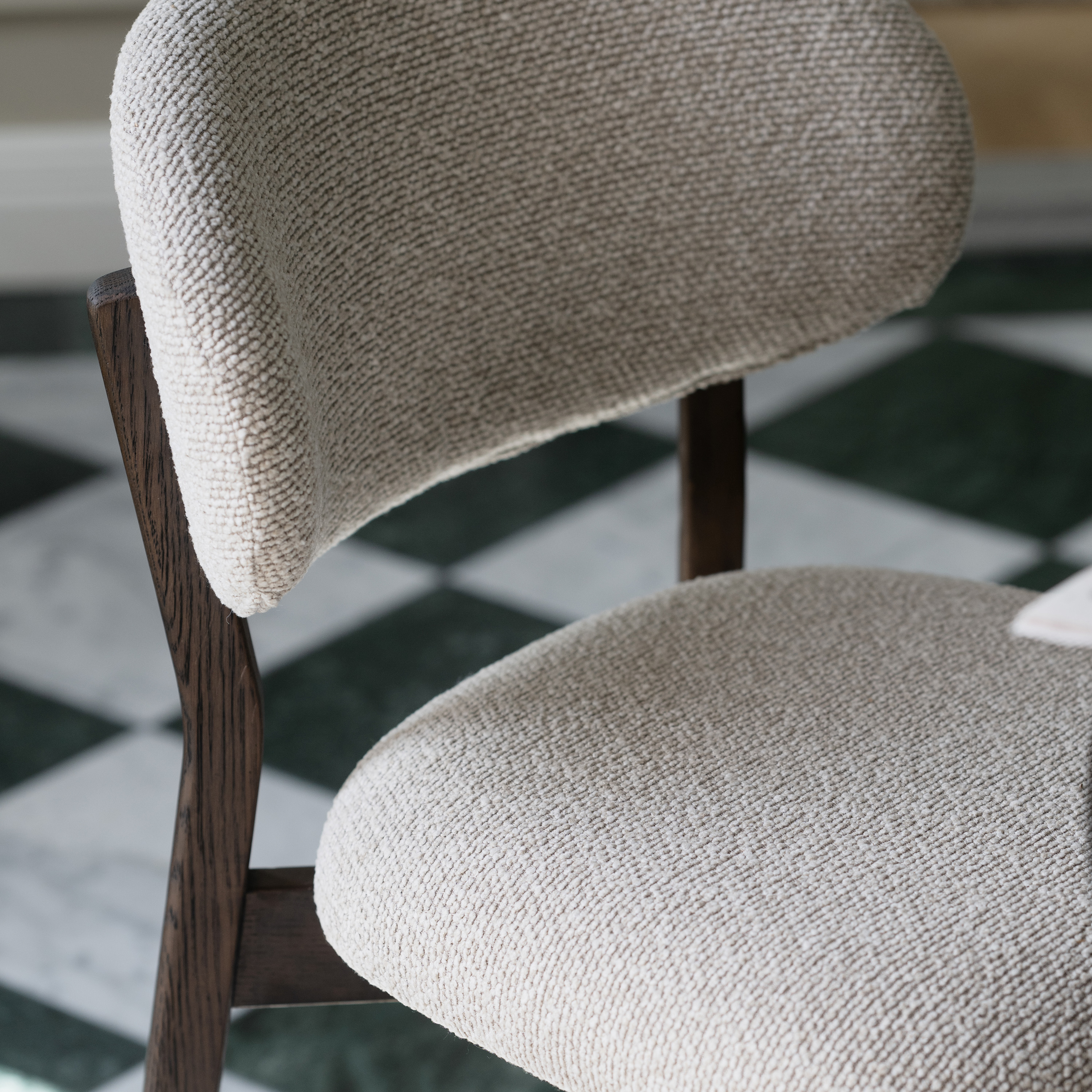 Rowico Home Patterson Esszimmerstuhl Beige/Braune Eiche